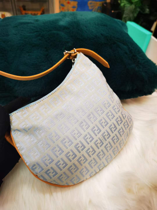 Pre-loved Fendi Vintage Oyster Zucchino Pattern Handbag