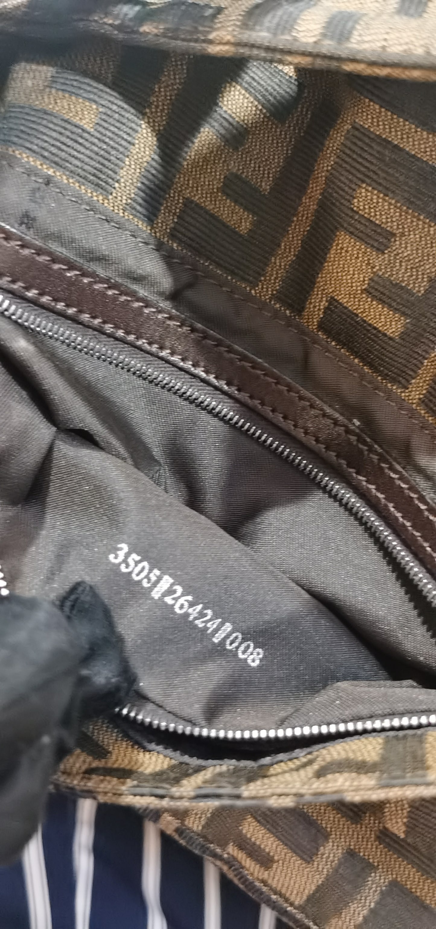 Pre-loved  Fendi Vintage Zucca Baguette Handbag