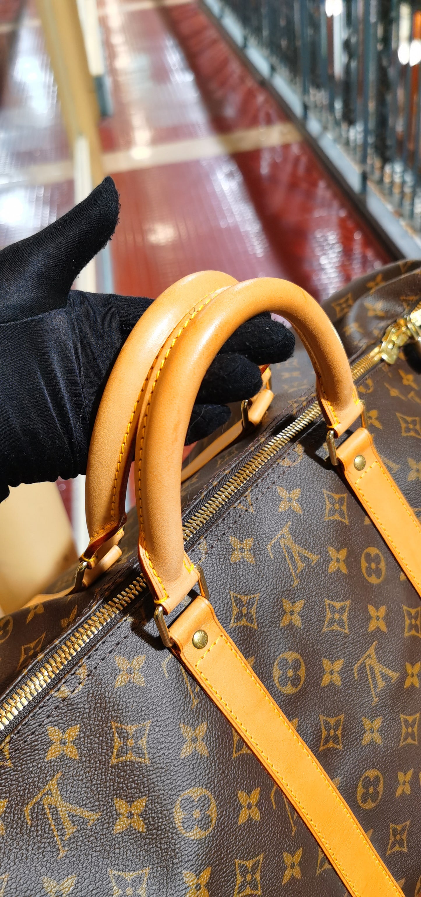 Pre-loved Louis Vuitton Keepall Bandoulière 55 Travel Bag Monogram