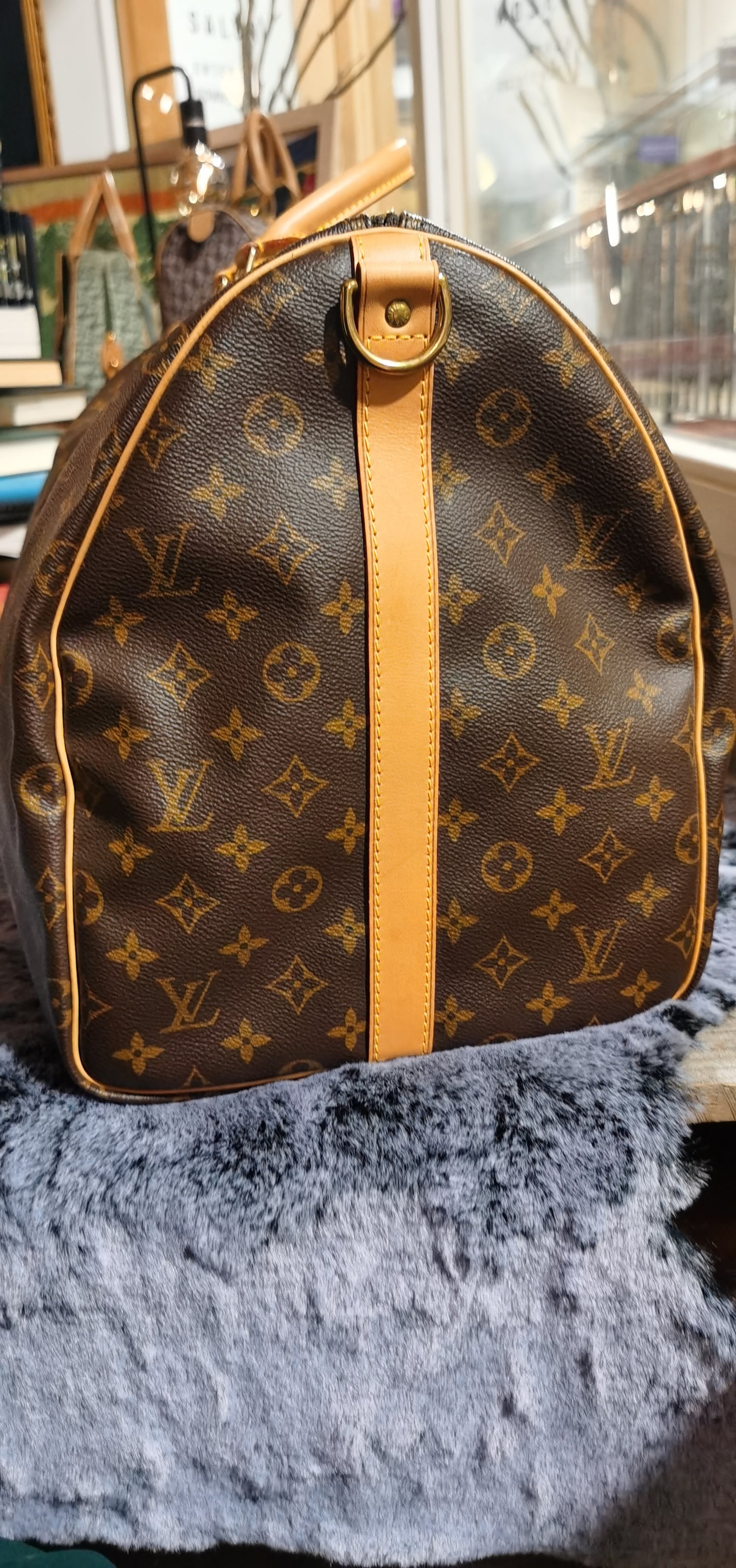 Pre-loved Louis Vuitton Keepall Bandoulière 55 Travel Bag Monogram