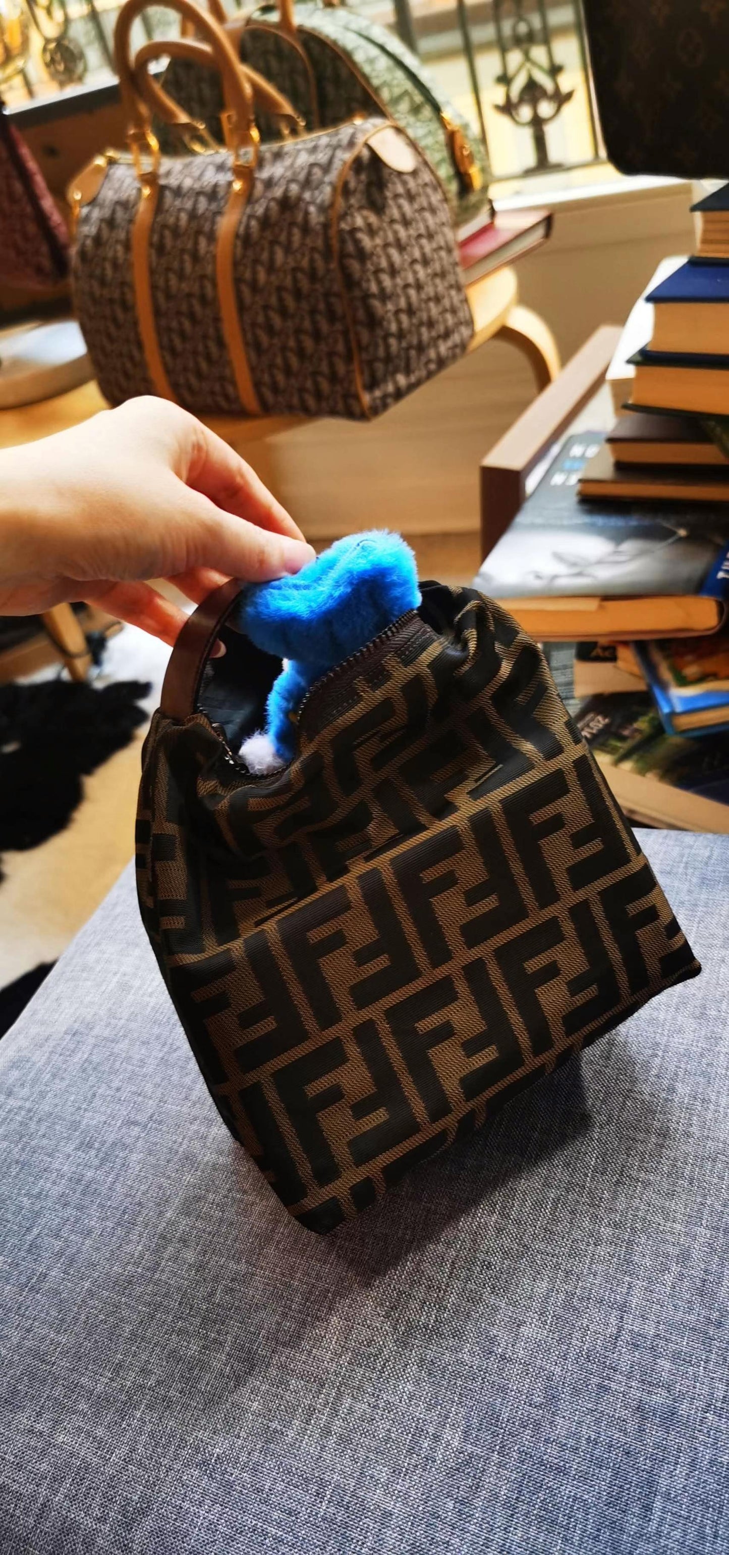 Pre-loved Fendi FF Zucca-print Handbag