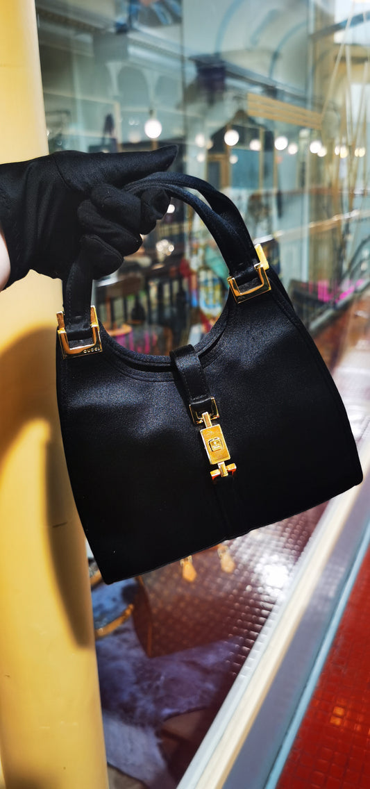 Pre-loved Gucci Vintage Mini Jackie Silk Handbag