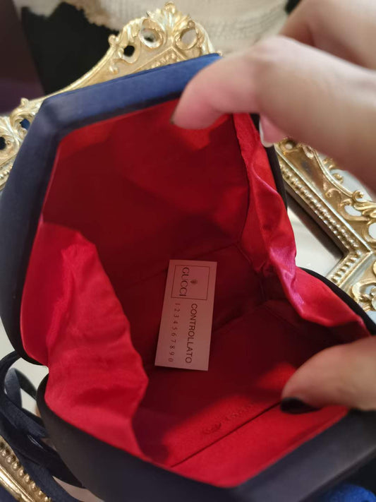 Pre-loved Gucci Silk Mini Backpack Evening bag