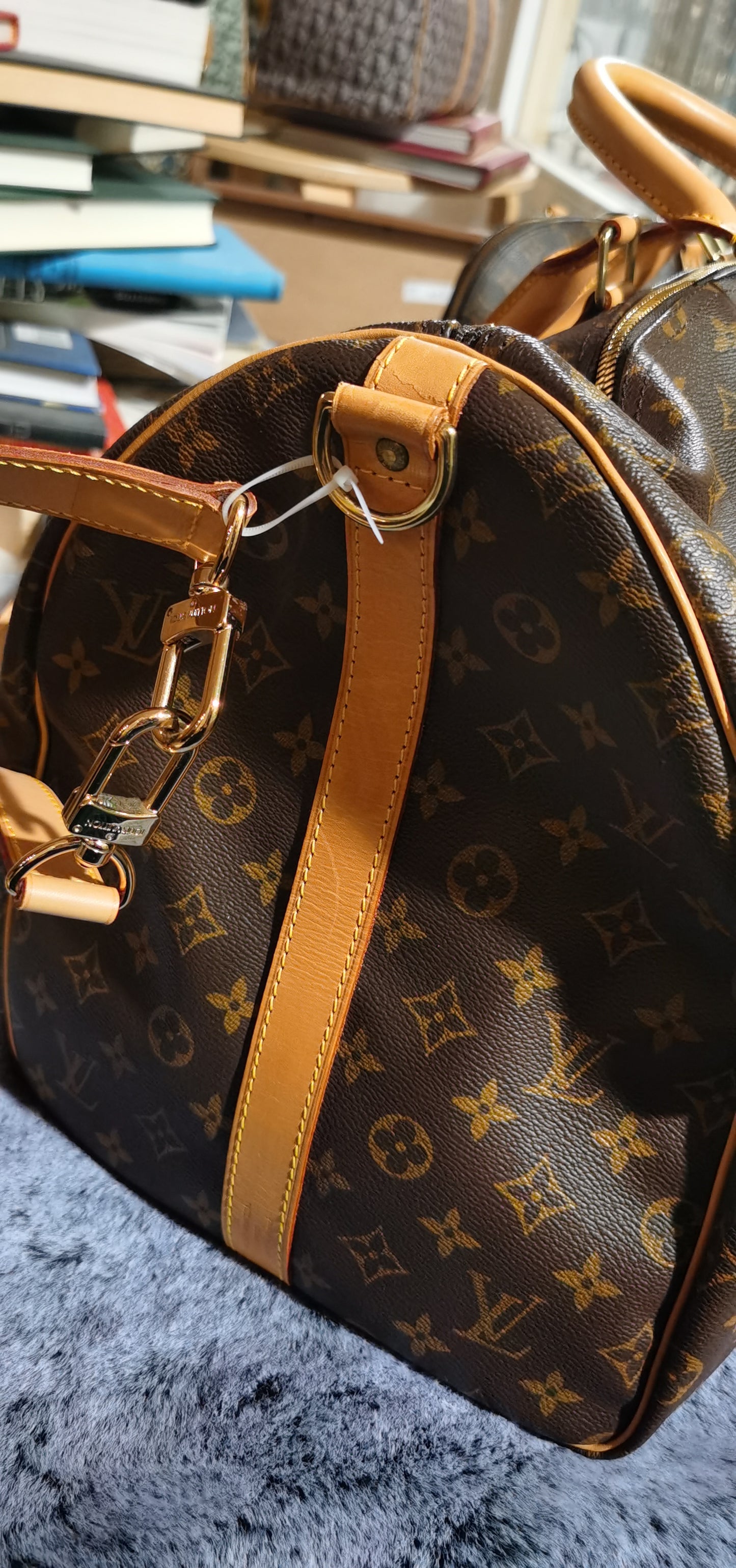 Pre-loved Louis Vuitton Keepall Bandoulière 55 Travel Bag Monogram