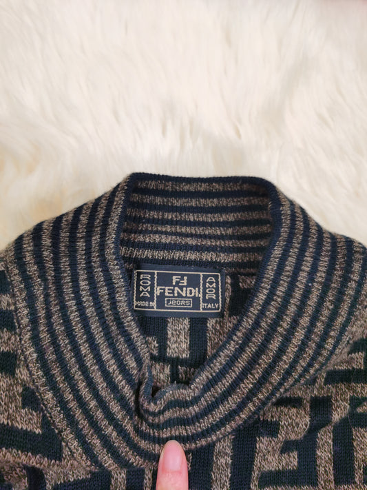 Pre-loved Fendi Vintage Zucca Wool Jumper