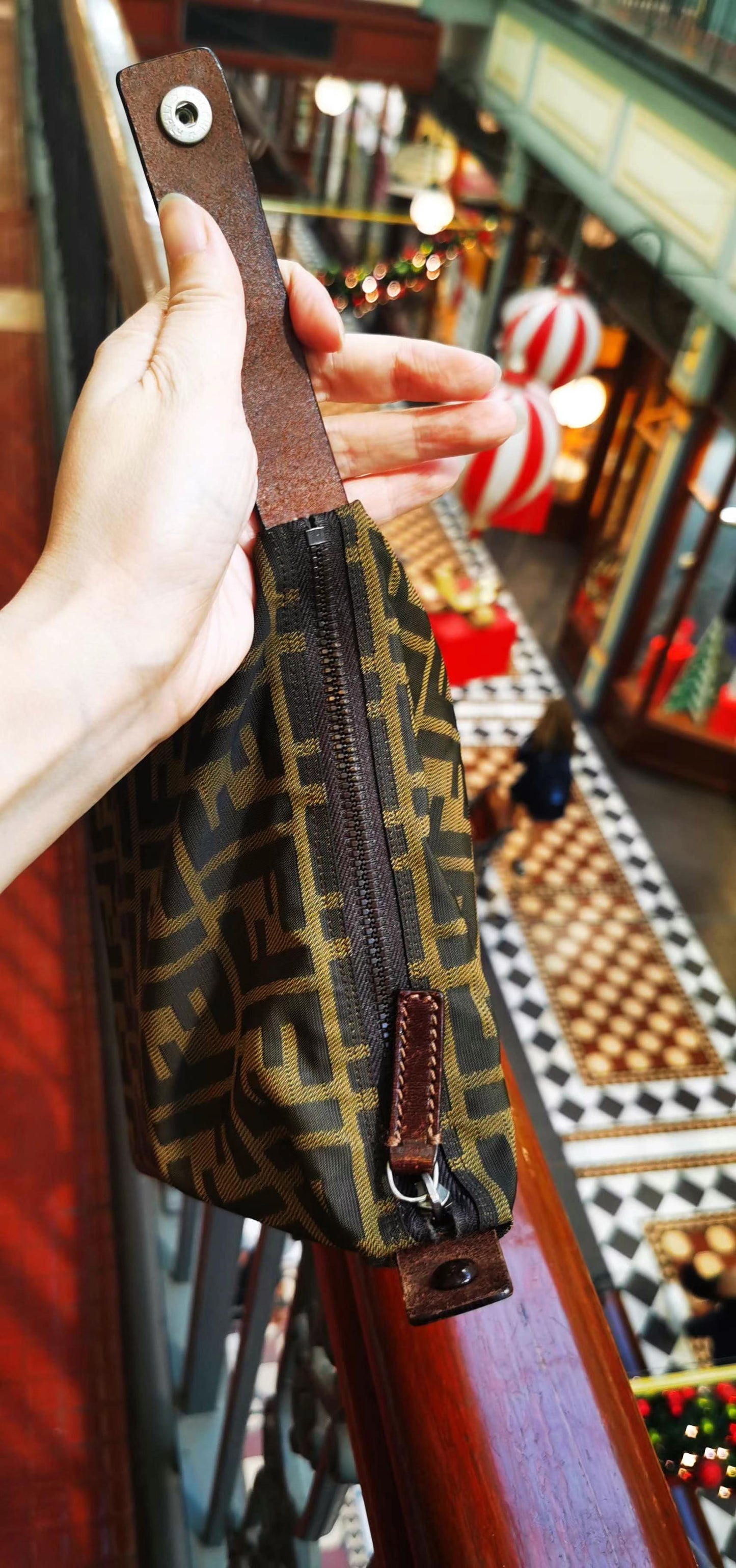 Pre-loved Fendi FF Zucca-print Handbag