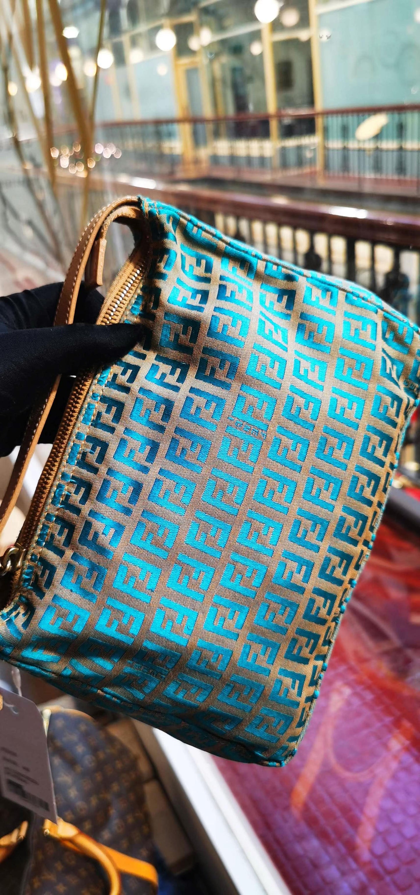 Pre-loved Fendi Vintage Mini Zucchino Pattern Handbag