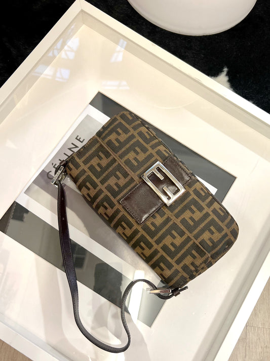 Pre-loved Fendi Vintage Zucca Baguette Handbag
