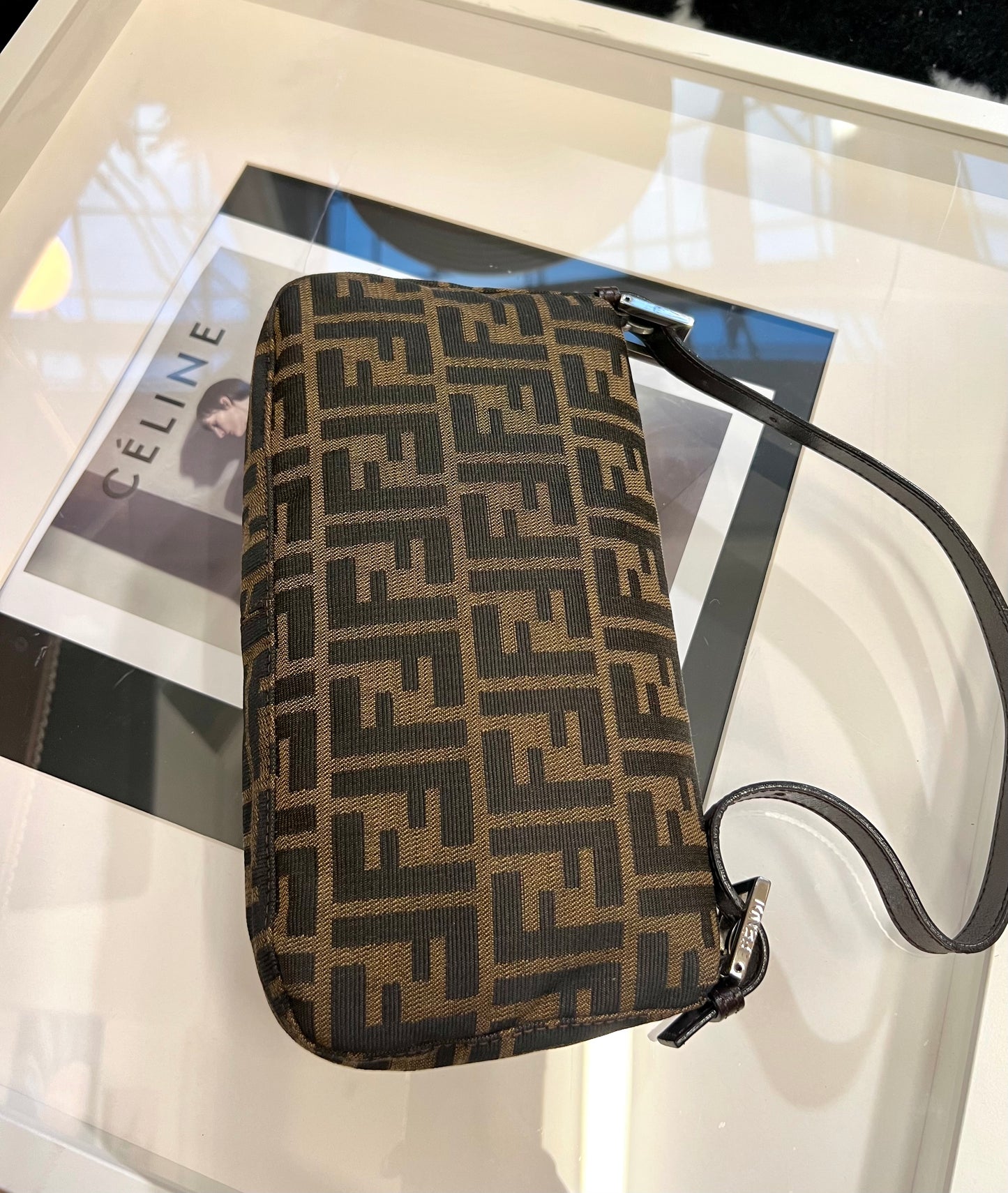 Pre-loved  Fendi Vintage Zucca Baguette Handbag