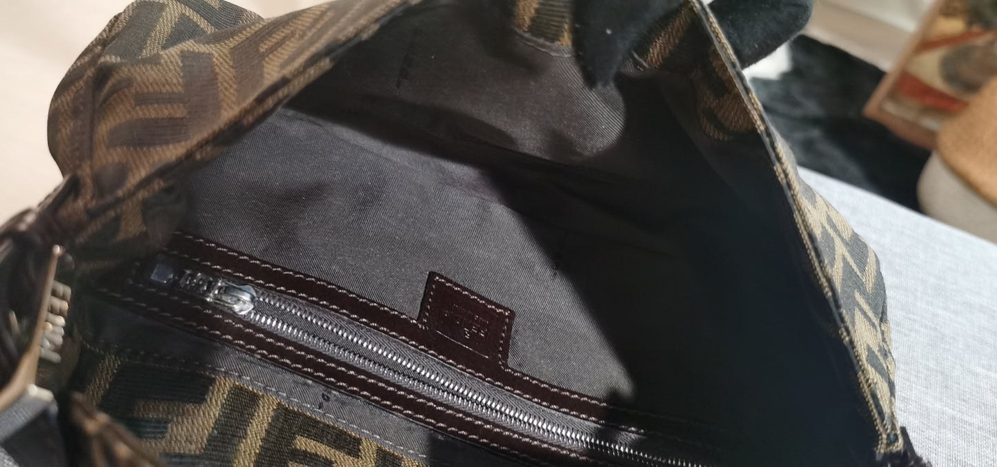 Pre-loved  Fendi Vintage Zucca Baguette Handbag