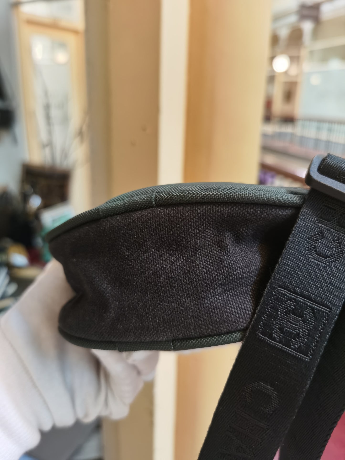 Pre-loved Chanel Vinatge Sport Line Crossbody Bag Black Green