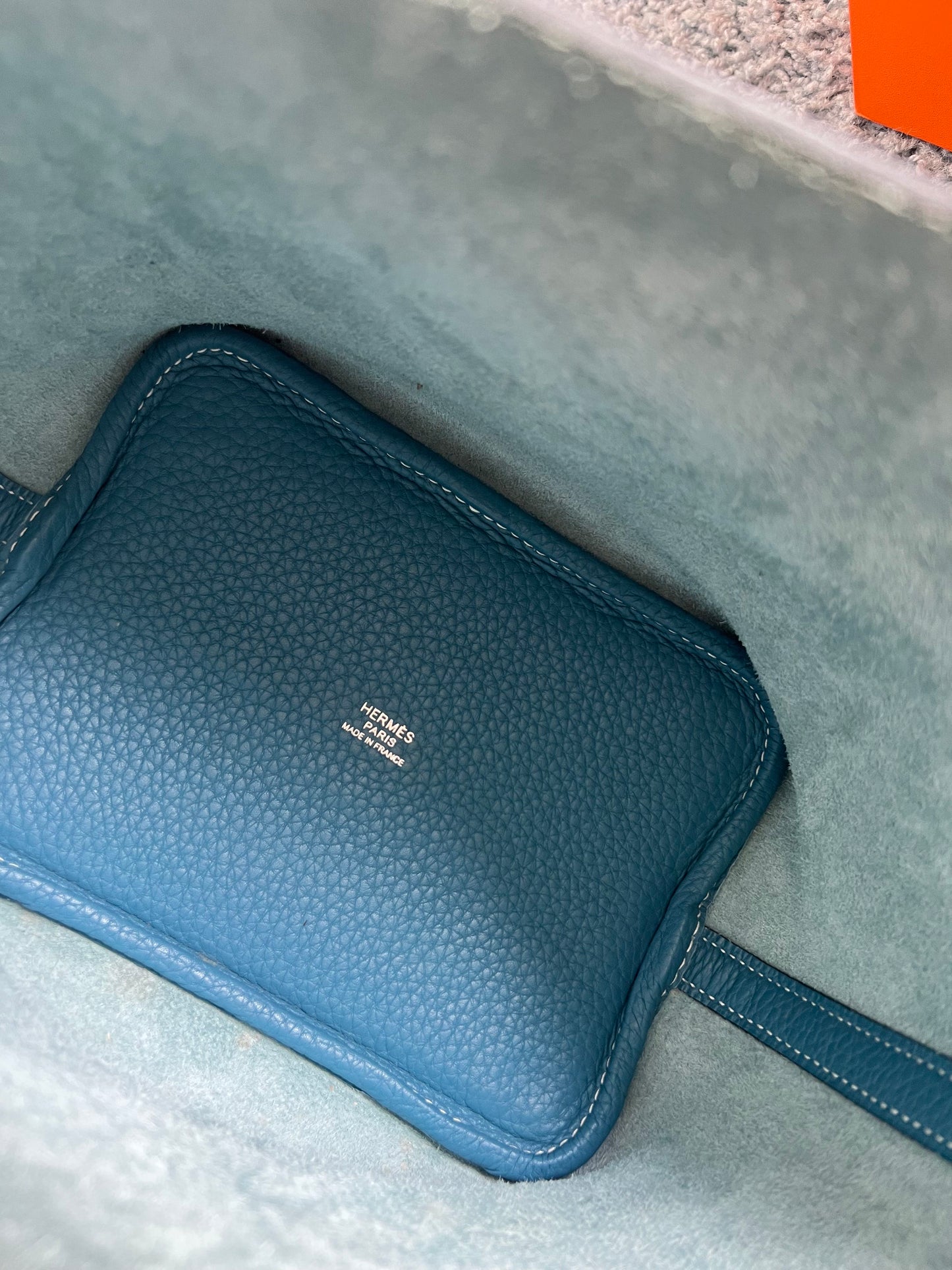 Pre-loved Hermès Picotin 18cm Leather Handbag Jean Blue