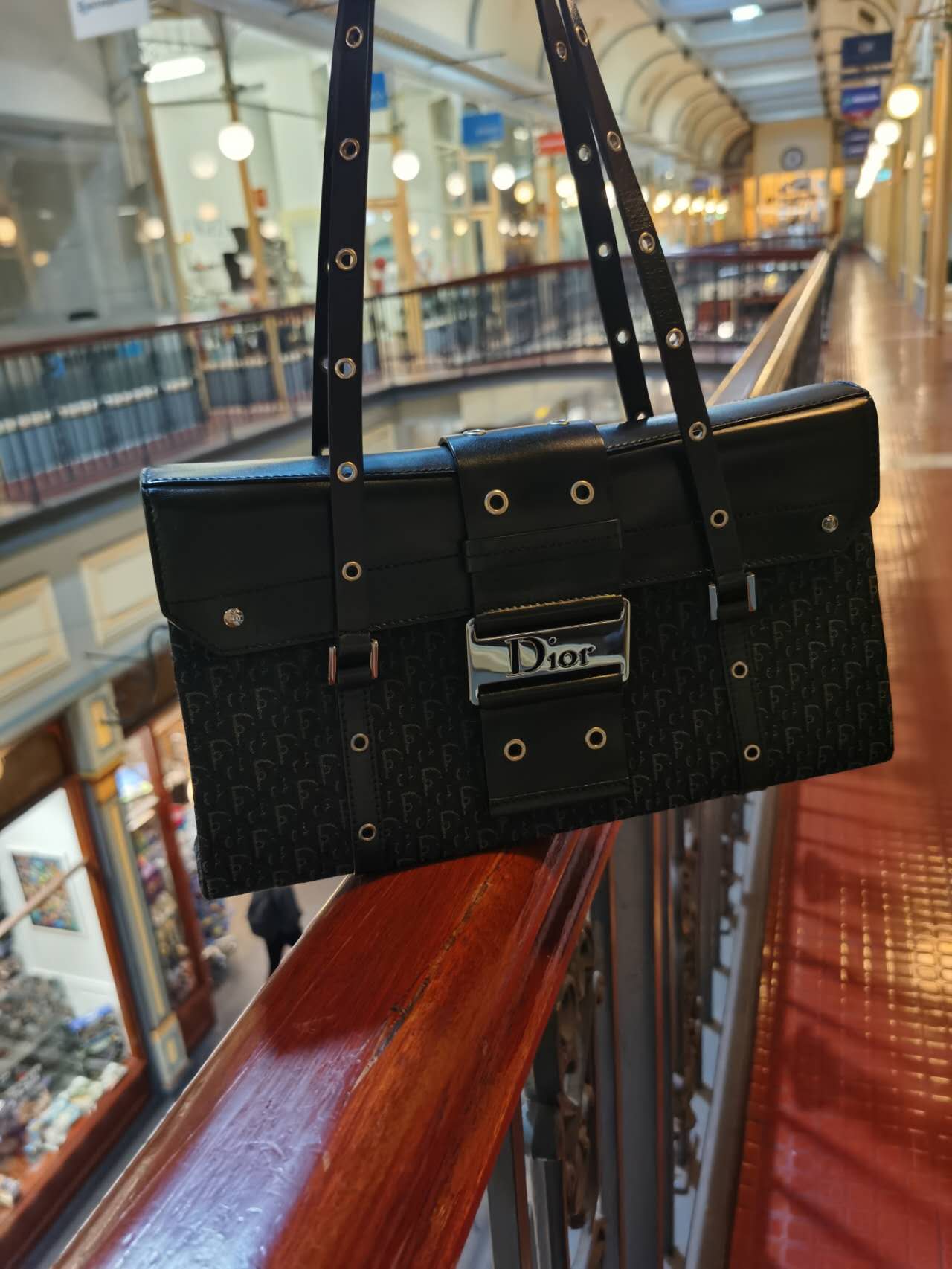 Pre-loved Christian Dior Vintage Punk Leather Handbag