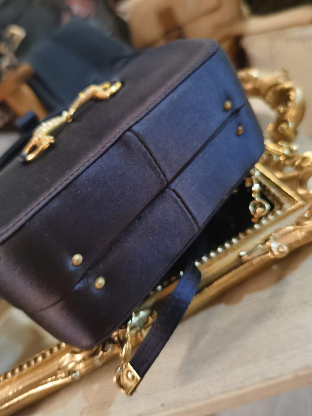 Pre-loved Gucci Silk Mini Backpack Evening bag