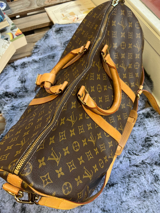 Pre-loved  Louis Vuitton Keepall Bandoulière 50 Travel Bag Monogram
