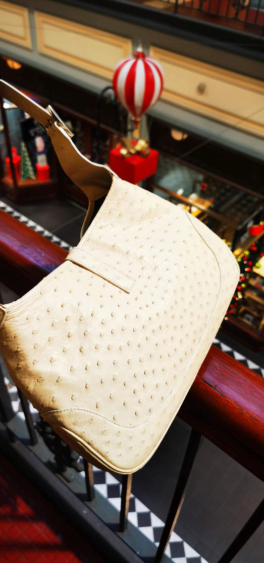 Pre-loved Gucci Vintage Ostich Skin Jackie Bag