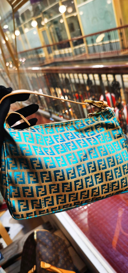 Pre-loved Fendi Vintage Mini Zucchino Pattern Handbag