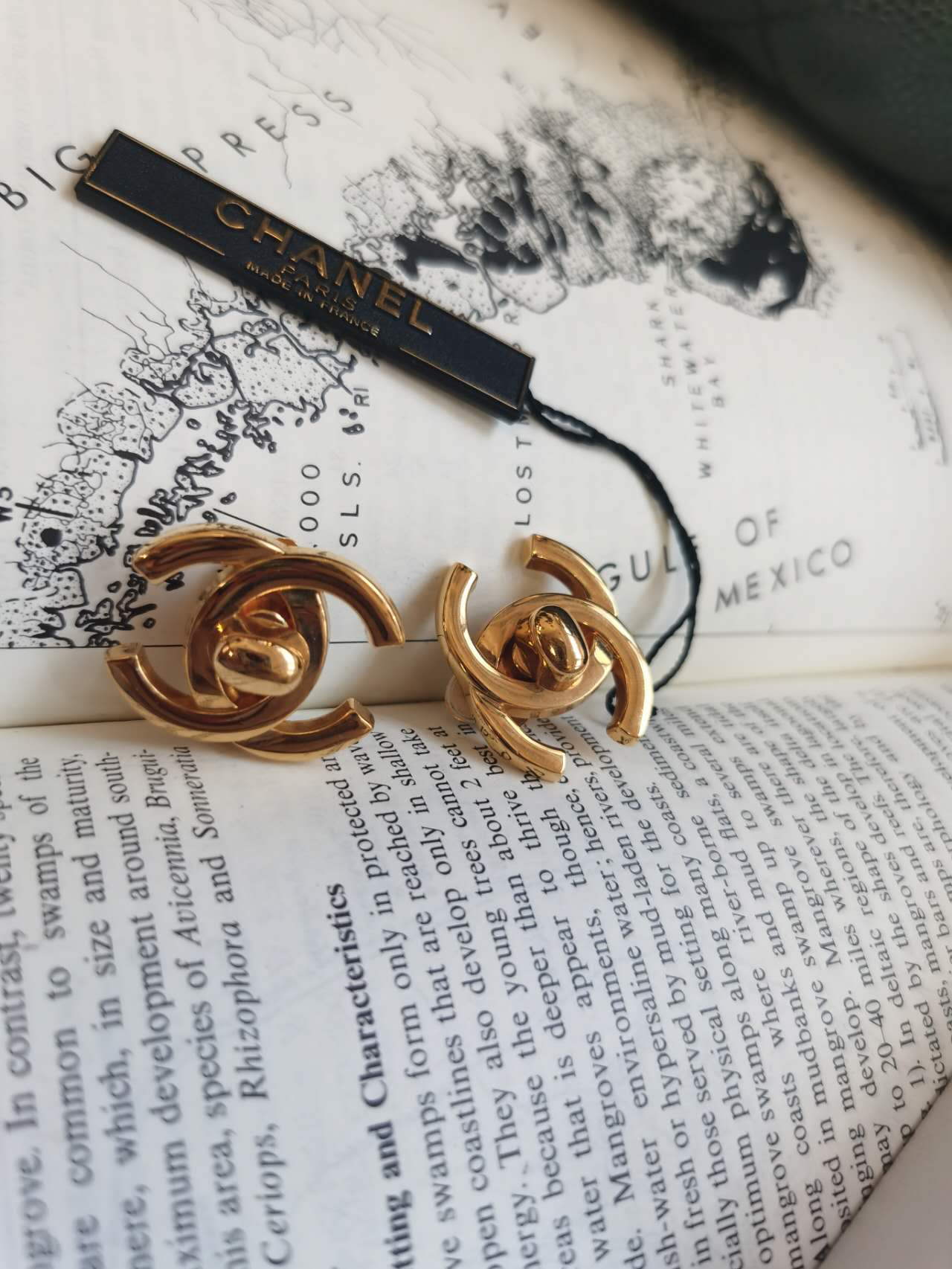 Pre-loved Chanel Vintage 1990s CC Lock Clicp-on Earrings