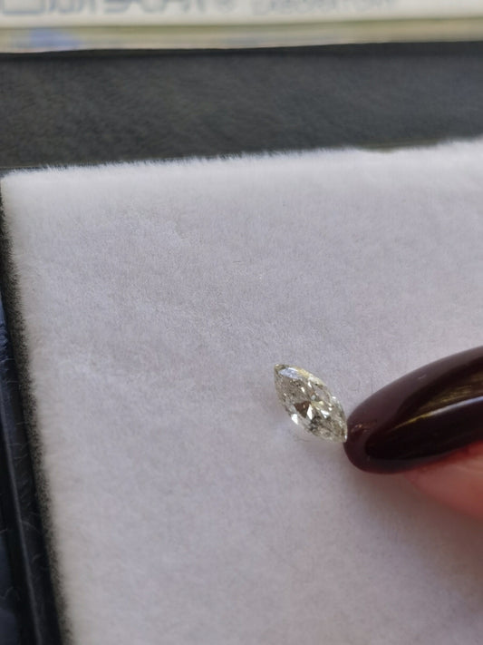 Pre-owned 0.215ct Natural Loose Diamond Color H