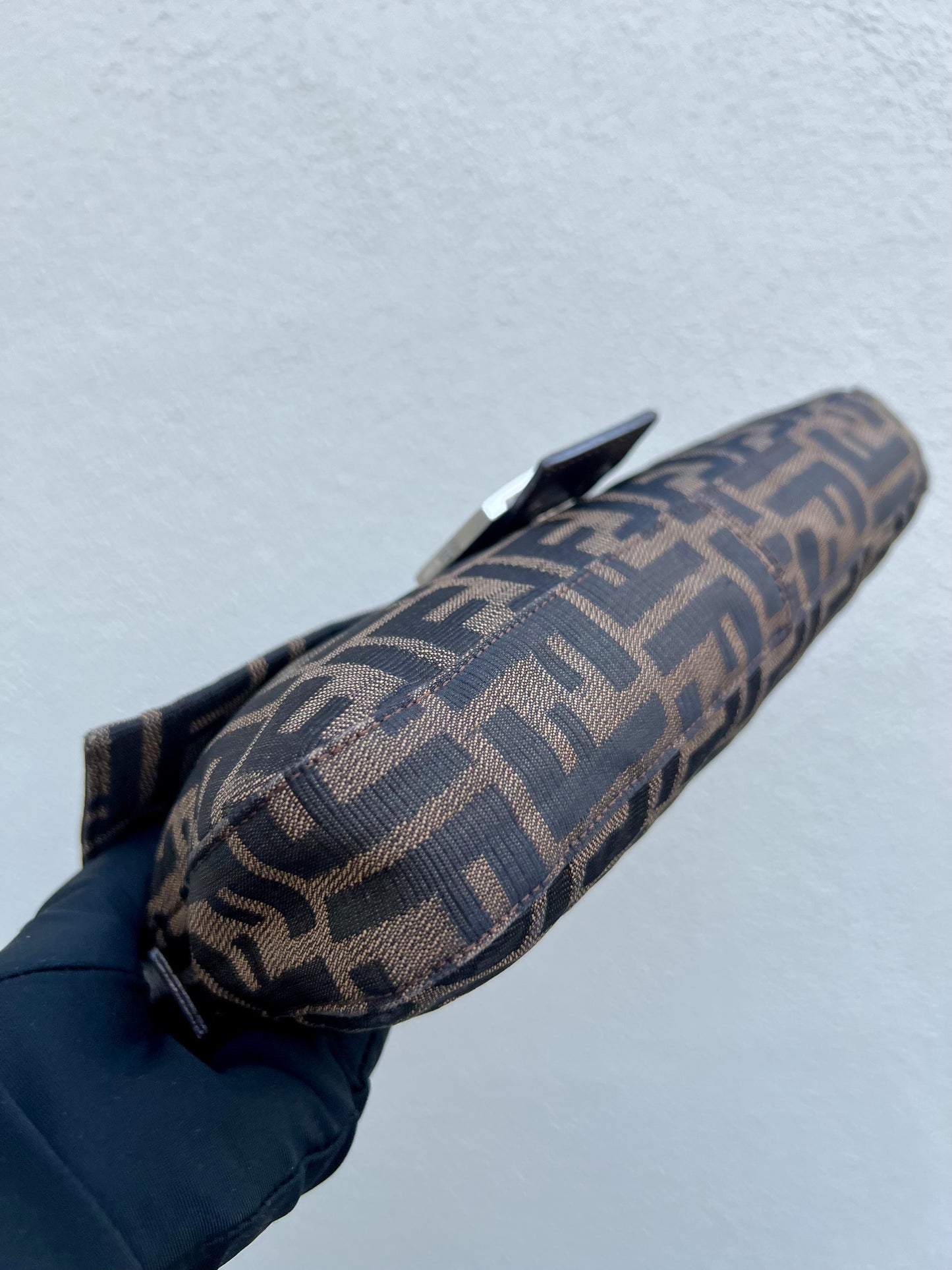 Pre-loved Fendi Vintage Zucca Baguette Handbag