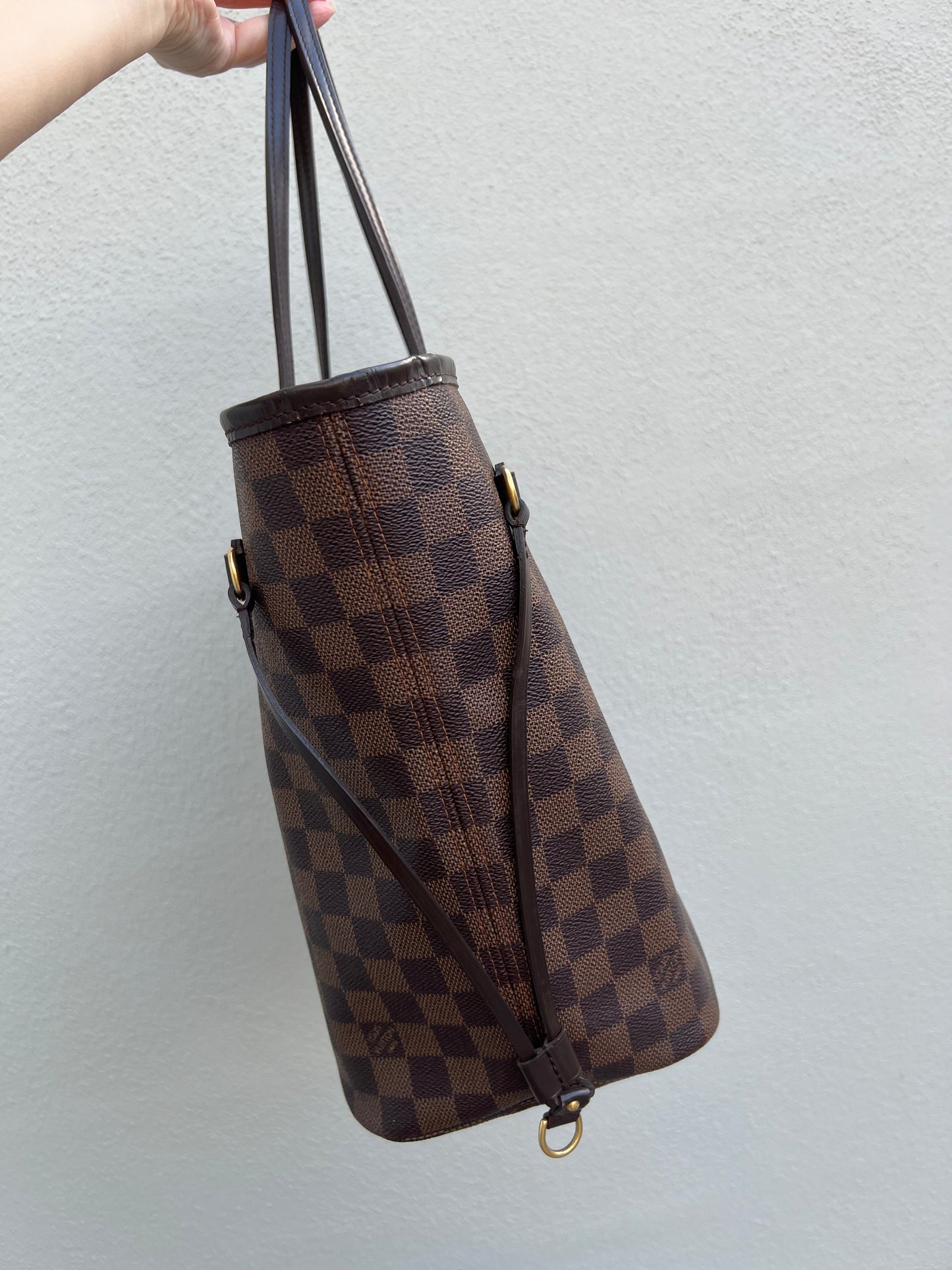 Pre-loved Louis Vuitton Neverfull MM Damier Ebene Tote Bag 2010