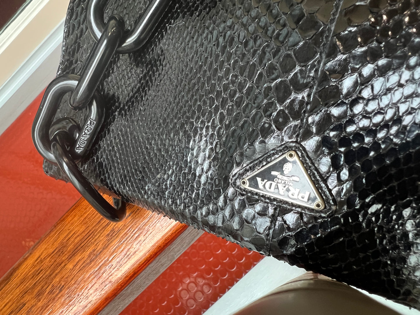 Pre-loved 90s Prada Strap Tote Bag