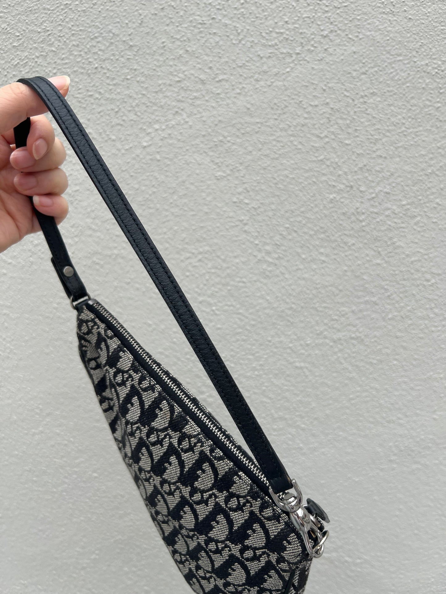 Pre-loved Dior Vintage Monogram Oblique Canvas Mini  Saddle Bag