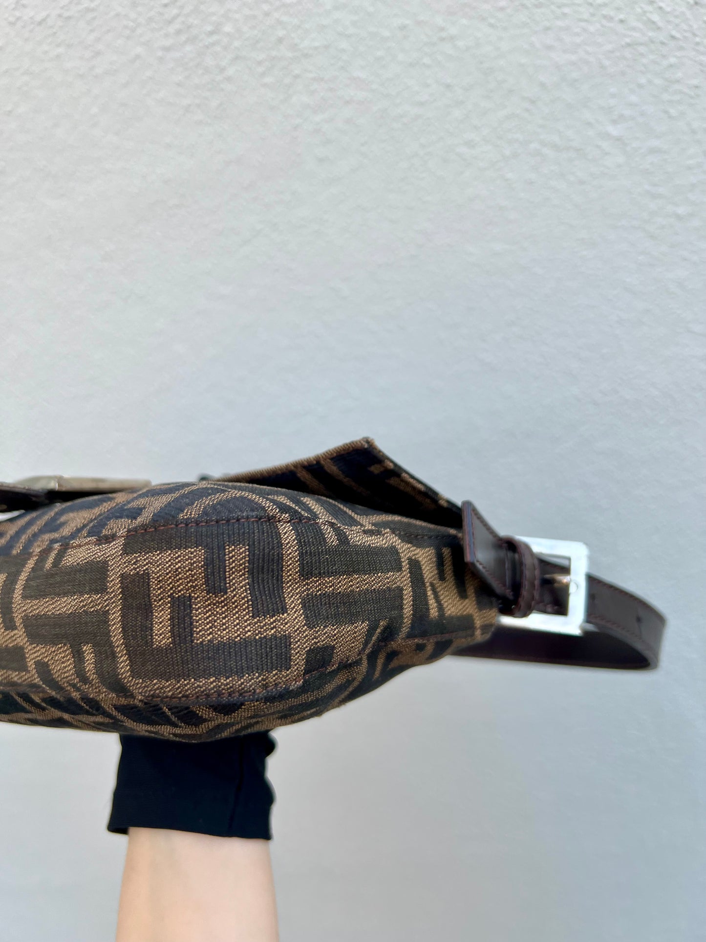 Pre-loved Fendi Vintage Zucca Baguette Handbag