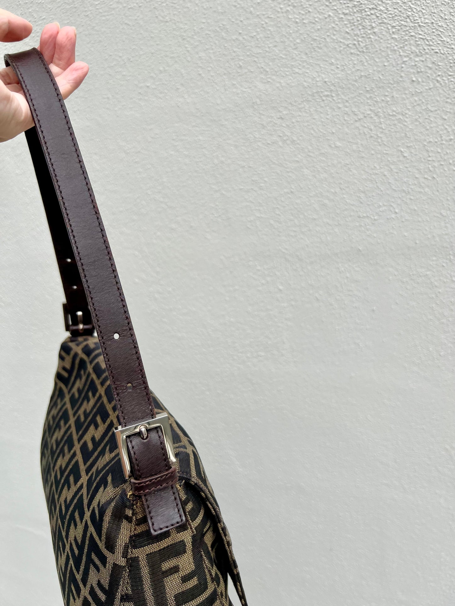 Pre-loved Fendi Vintage Zucca Mamma Handbag