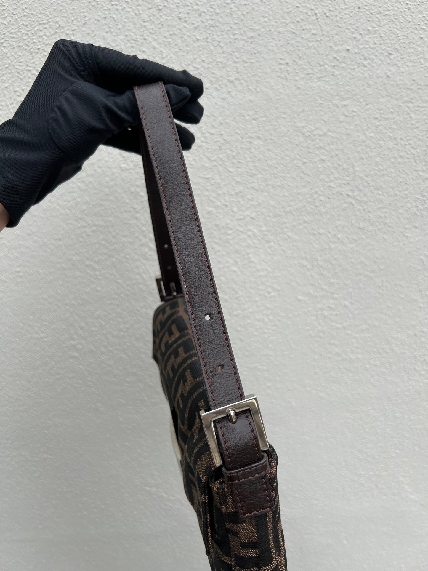 Pre-loved Fendi Vintage Zucca Baguette Handbag