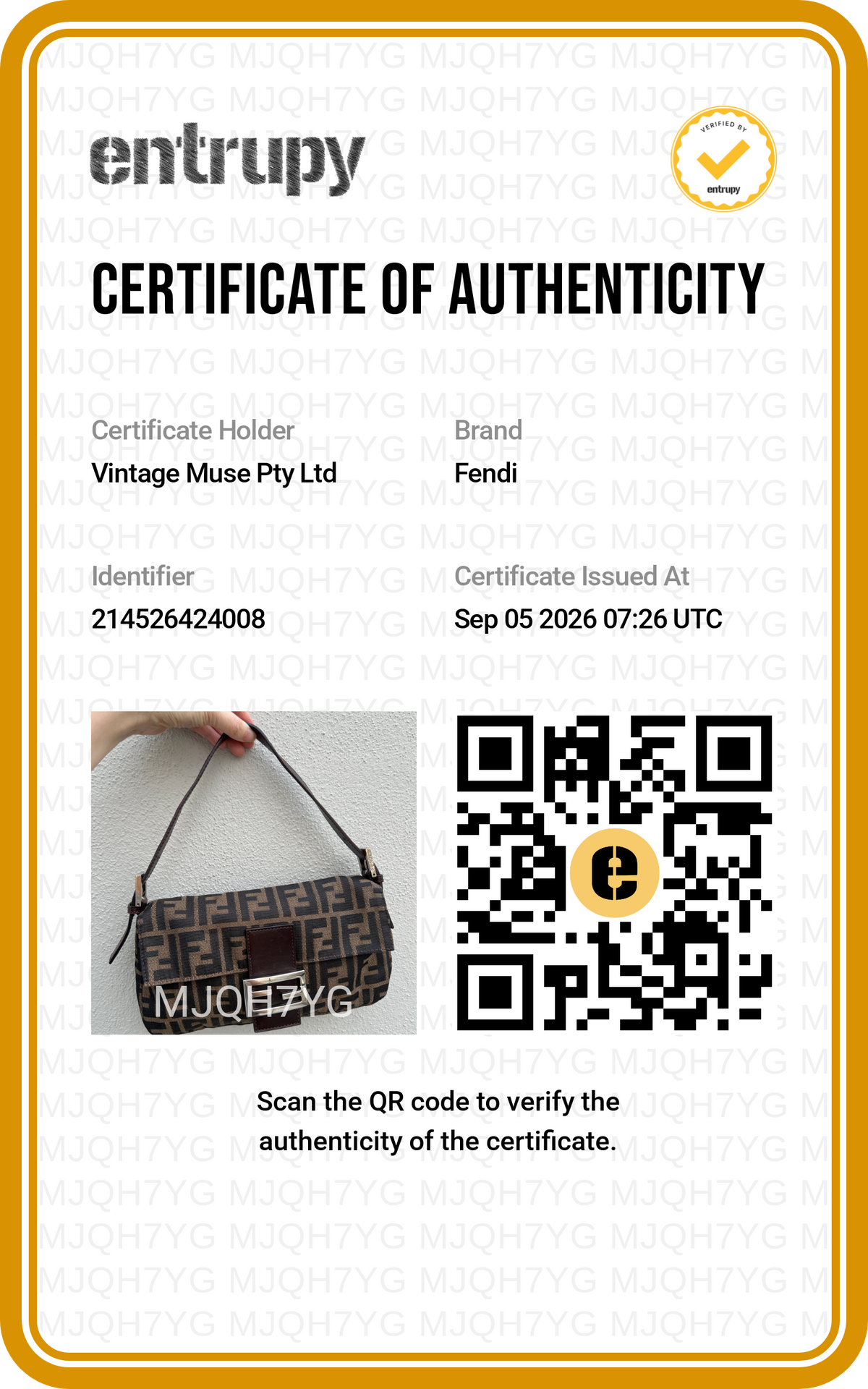 Pre-loved Fendi Vintage Zucca Baguette Handbag