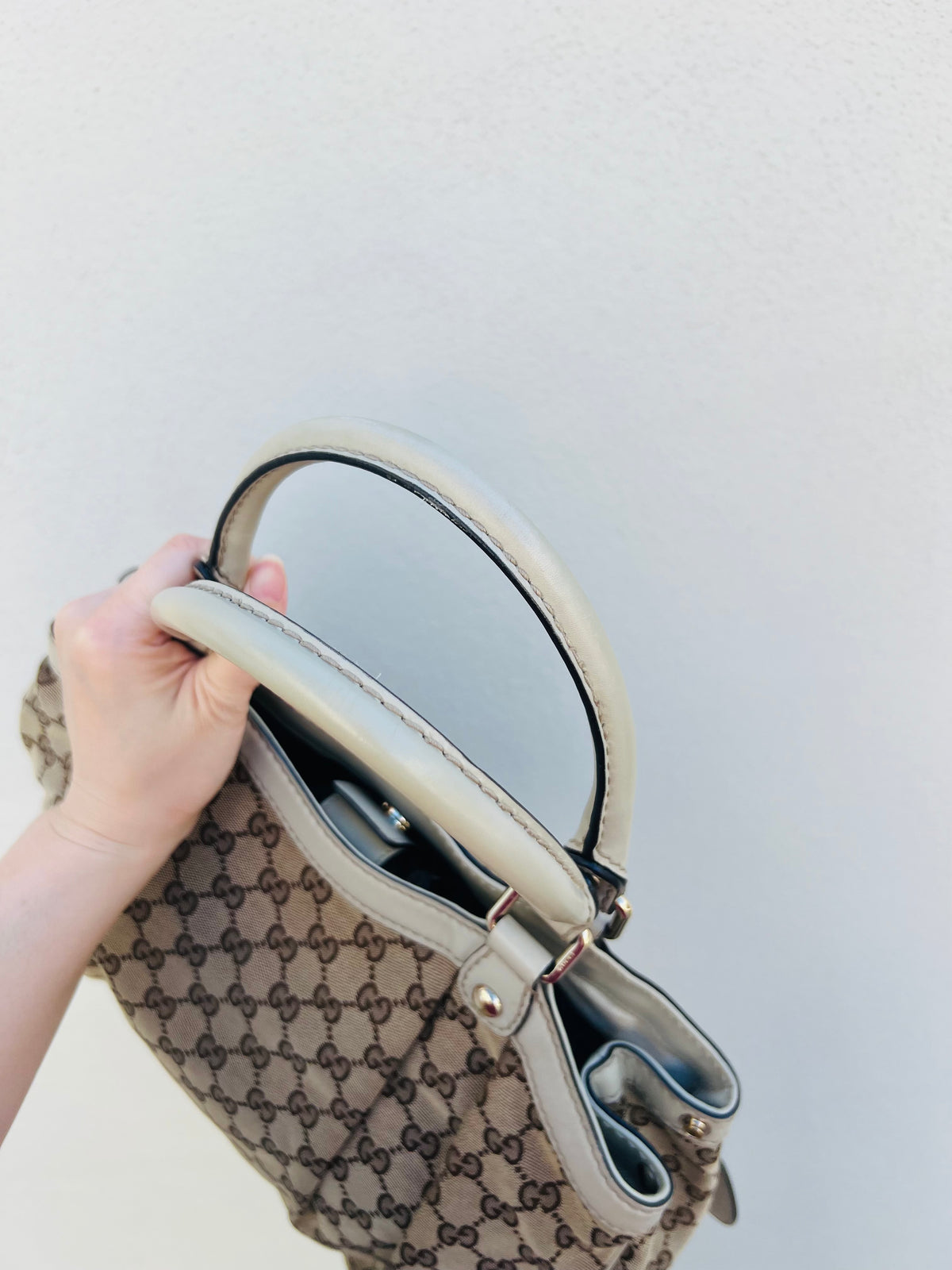 Pre-loved Gucci medium Sukey Guccissima GG shoulder bag