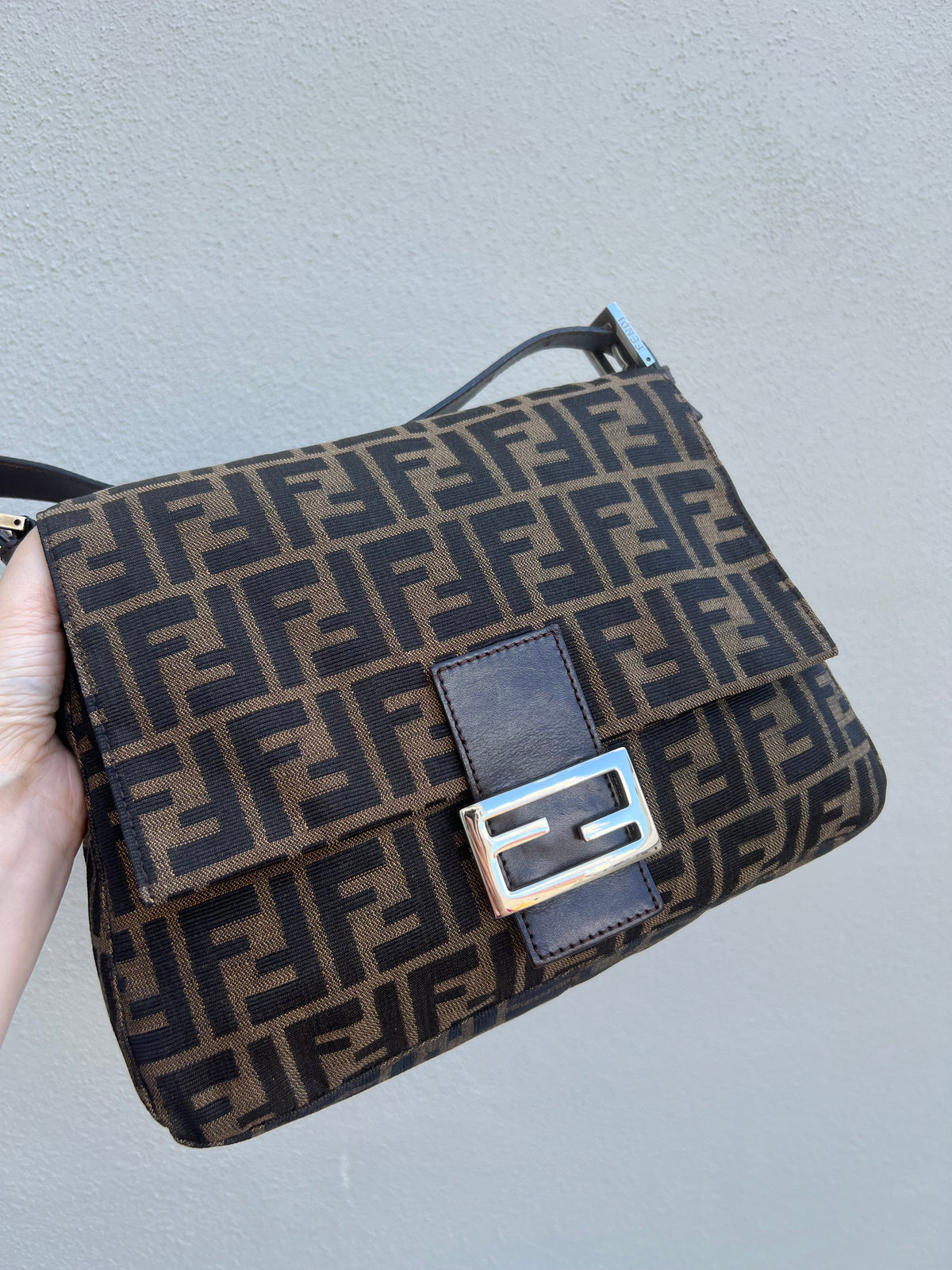 Pre-loved Fendi Vintage Zucca Mamma Handbag