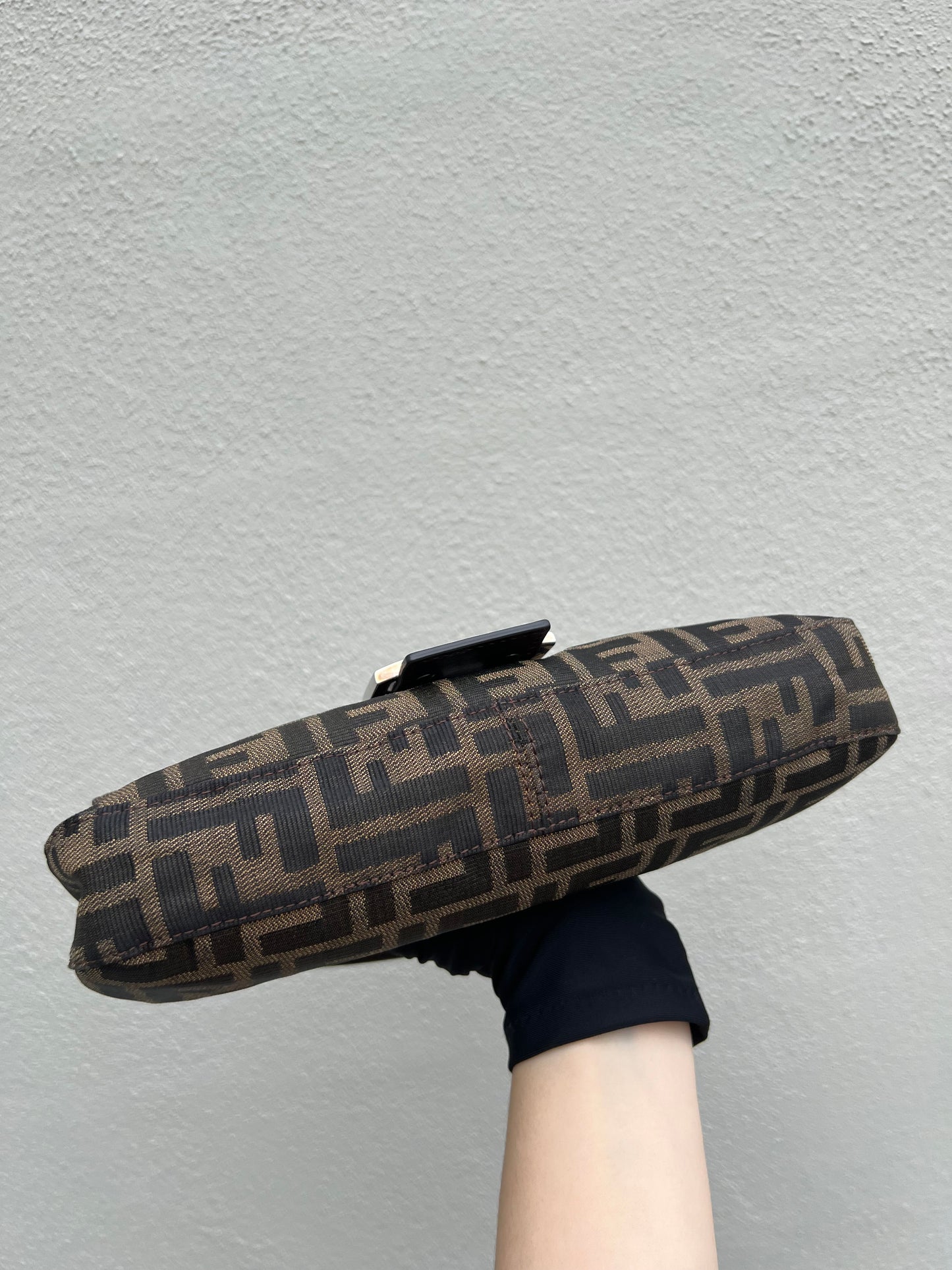 Pre-loved Fendi Vintage Zucca Baguette Handbag