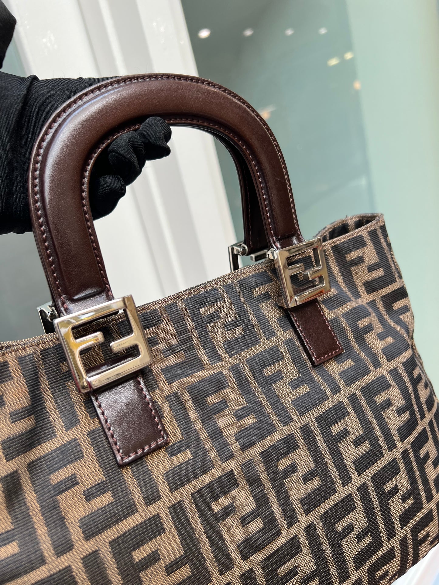 Pre-loved Fendi Vintage Zucca Print tote bag