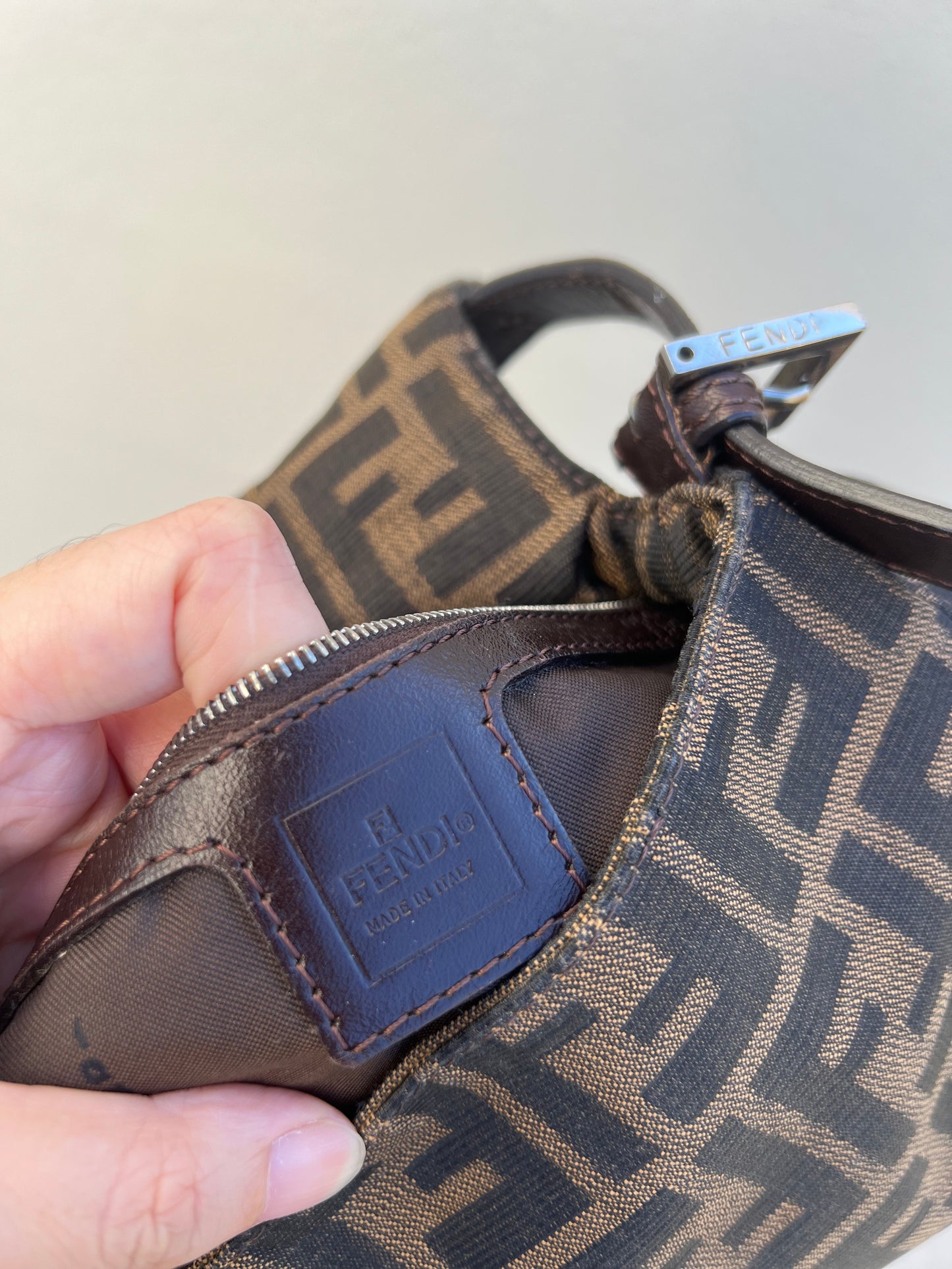 Pre-loved Fendi Vintage Zucca Mamma Handbag