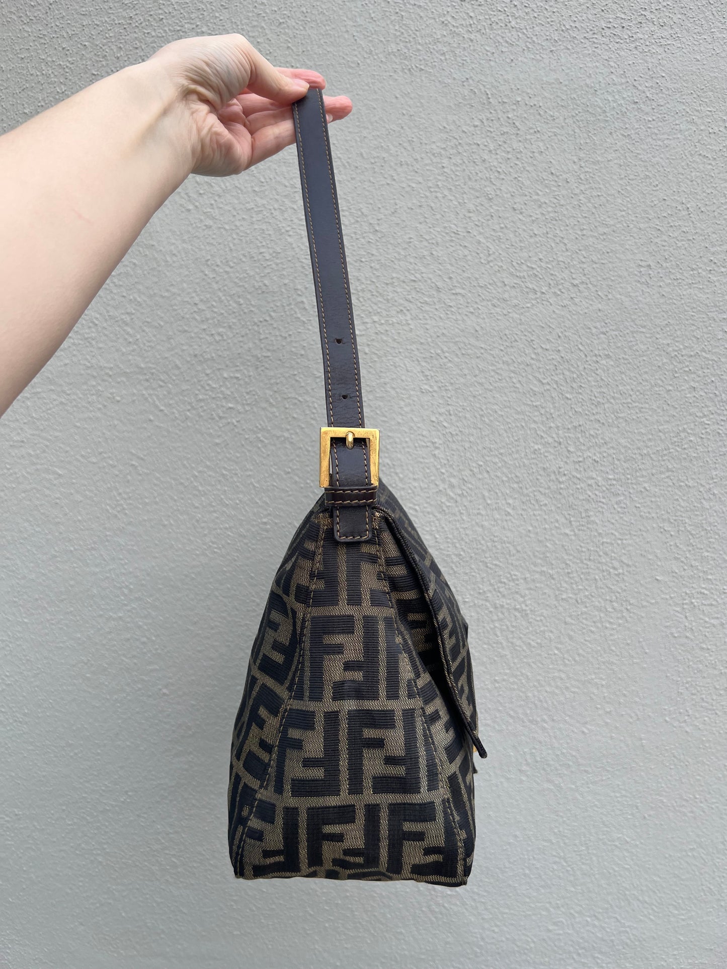 Pre-loved Fendi Vintage Zucca Mamma Handbag