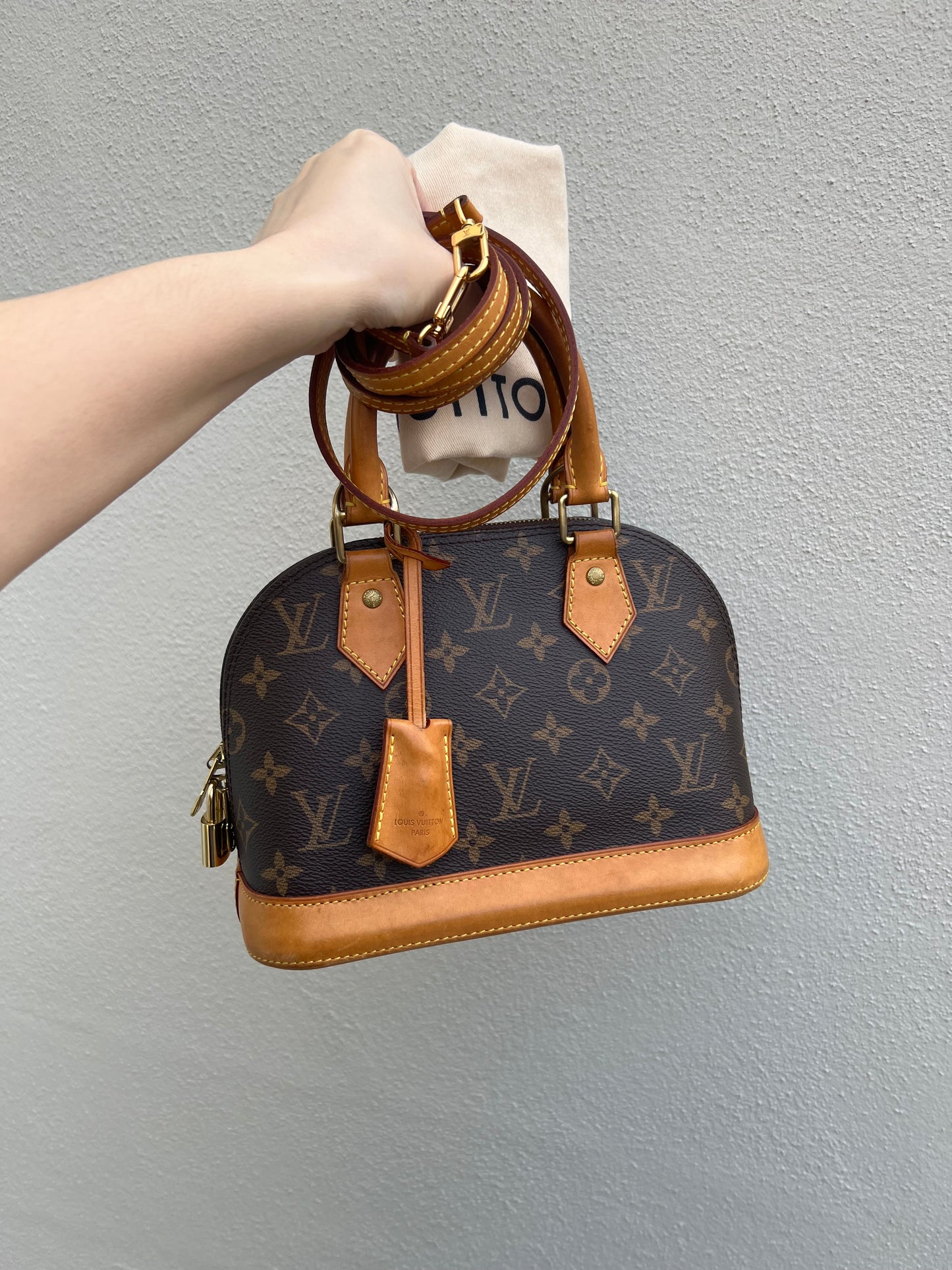 Pre-Owned Louis Vuitton Alma BB two-way handbag monogram 2016