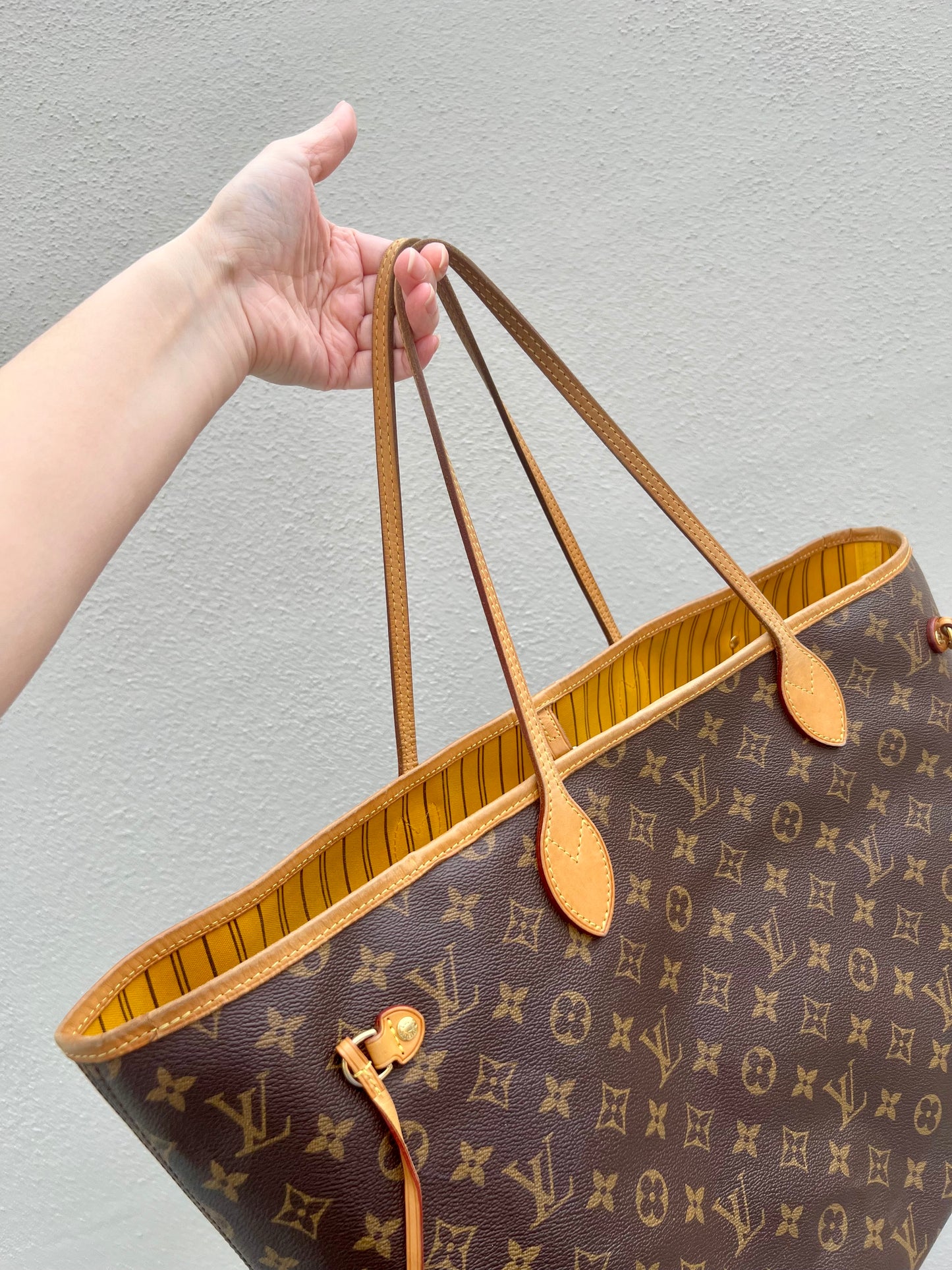 Pre-loved Louis Vuitton Neverfull Leather Tote GM Monogram 2013