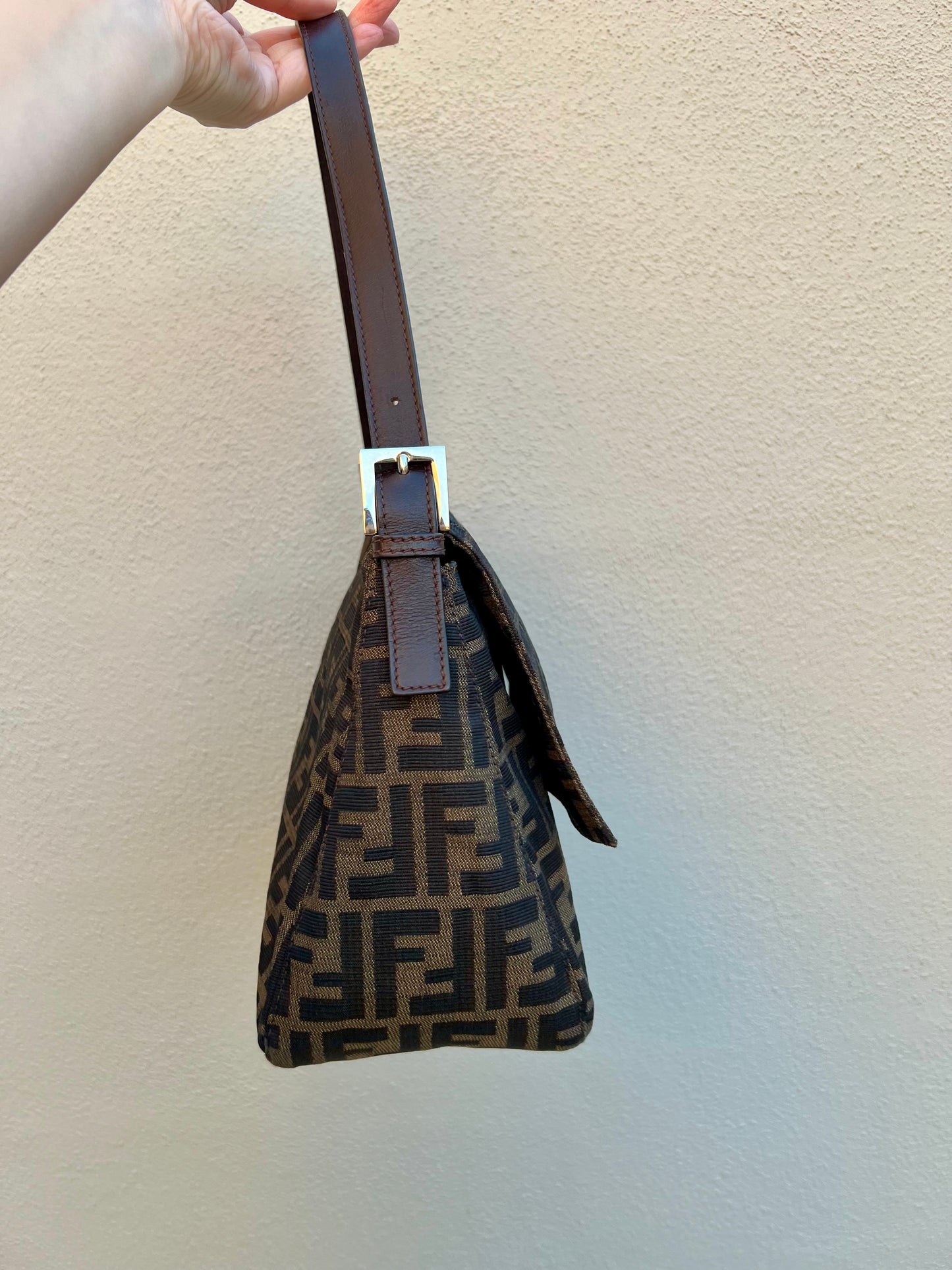Pre-loved Fendi Vintage Zucca Mamma Handbag