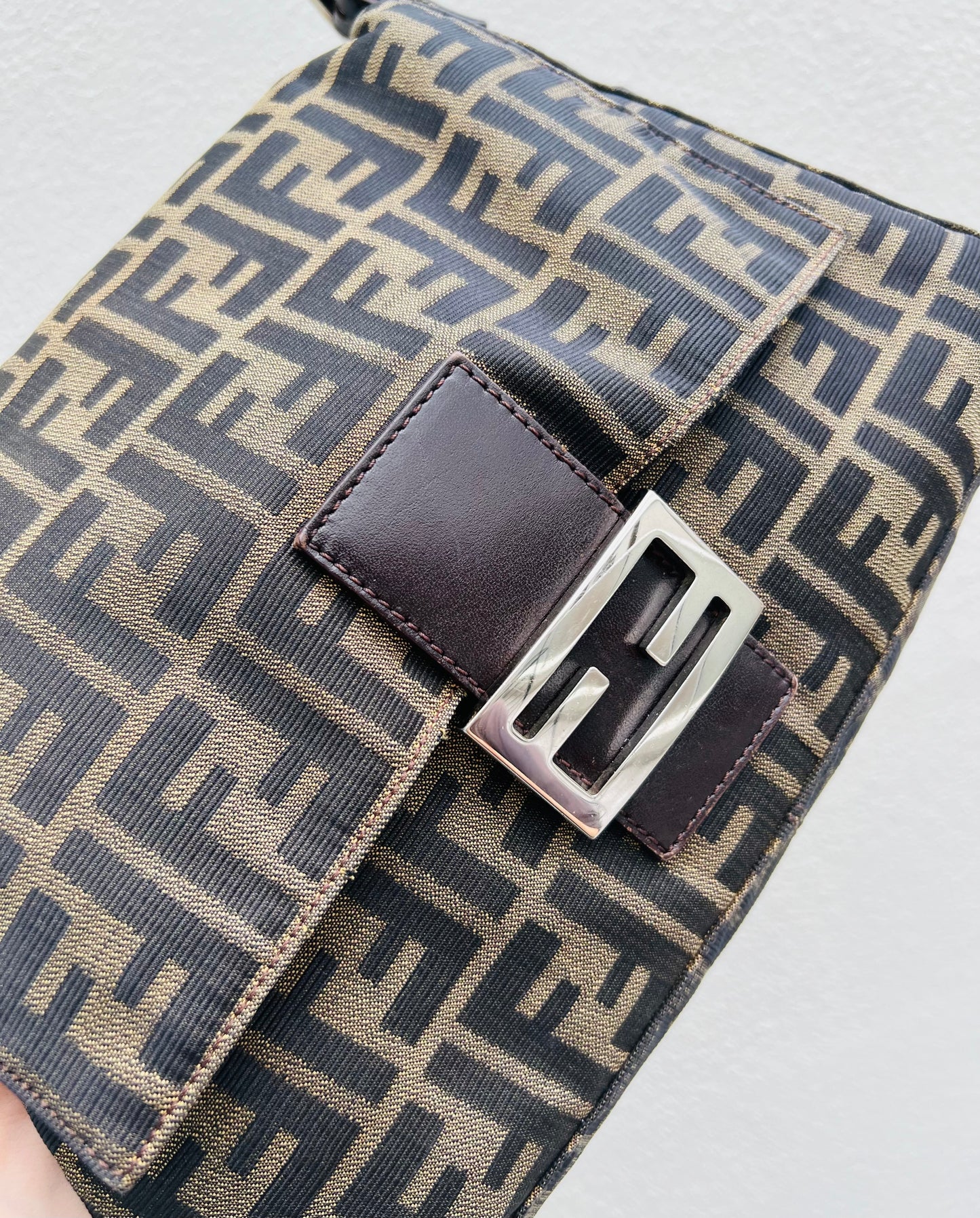 Pre-loved Fendi Vintage Zucca Mamma Handbag