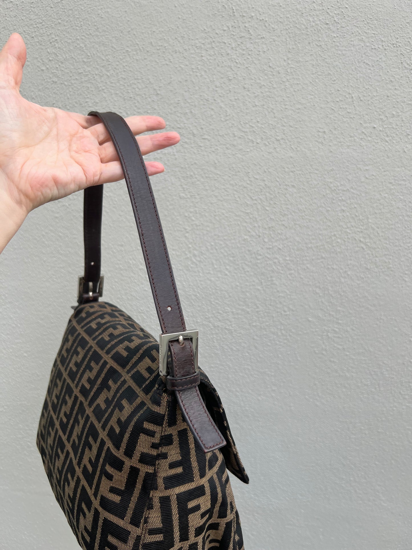 Pre-loved Fendi Vintage Zucca Mamma Handbag