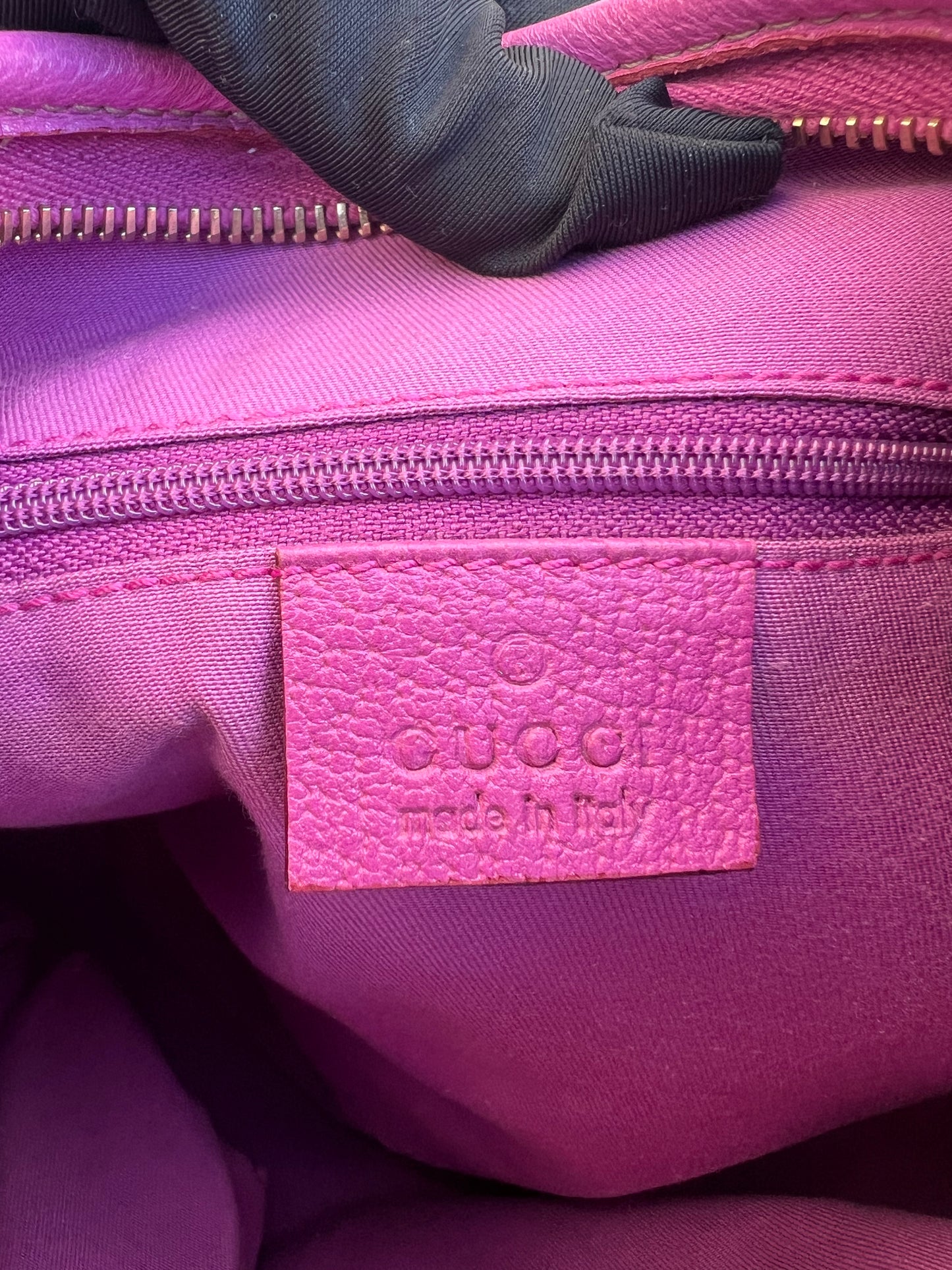 Pre-loved Gucci GG Fabric Abbey Medium D-Ring Hobo Bag