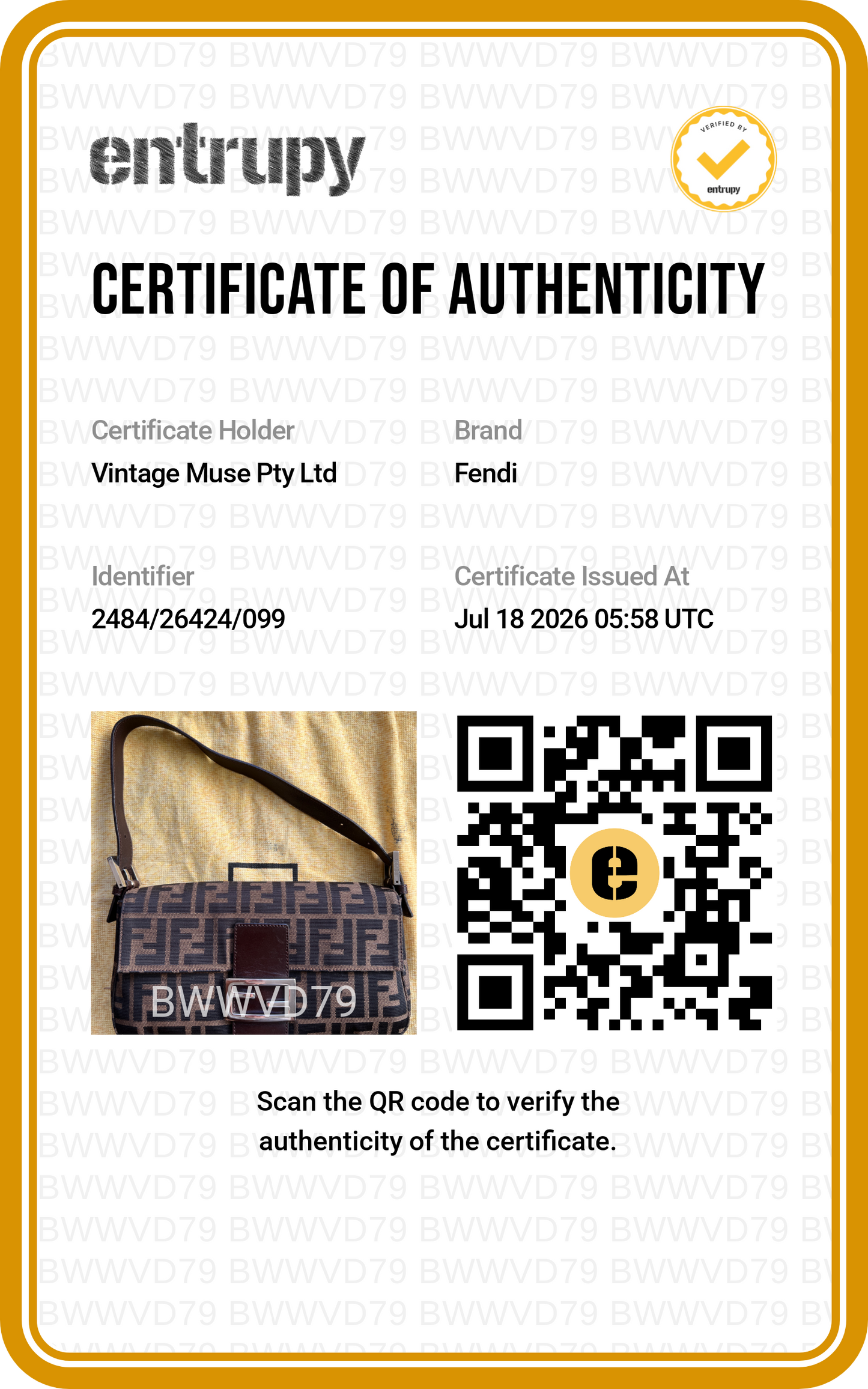 Pre-loved Fendi Vintage Zucca Baguette Handbag