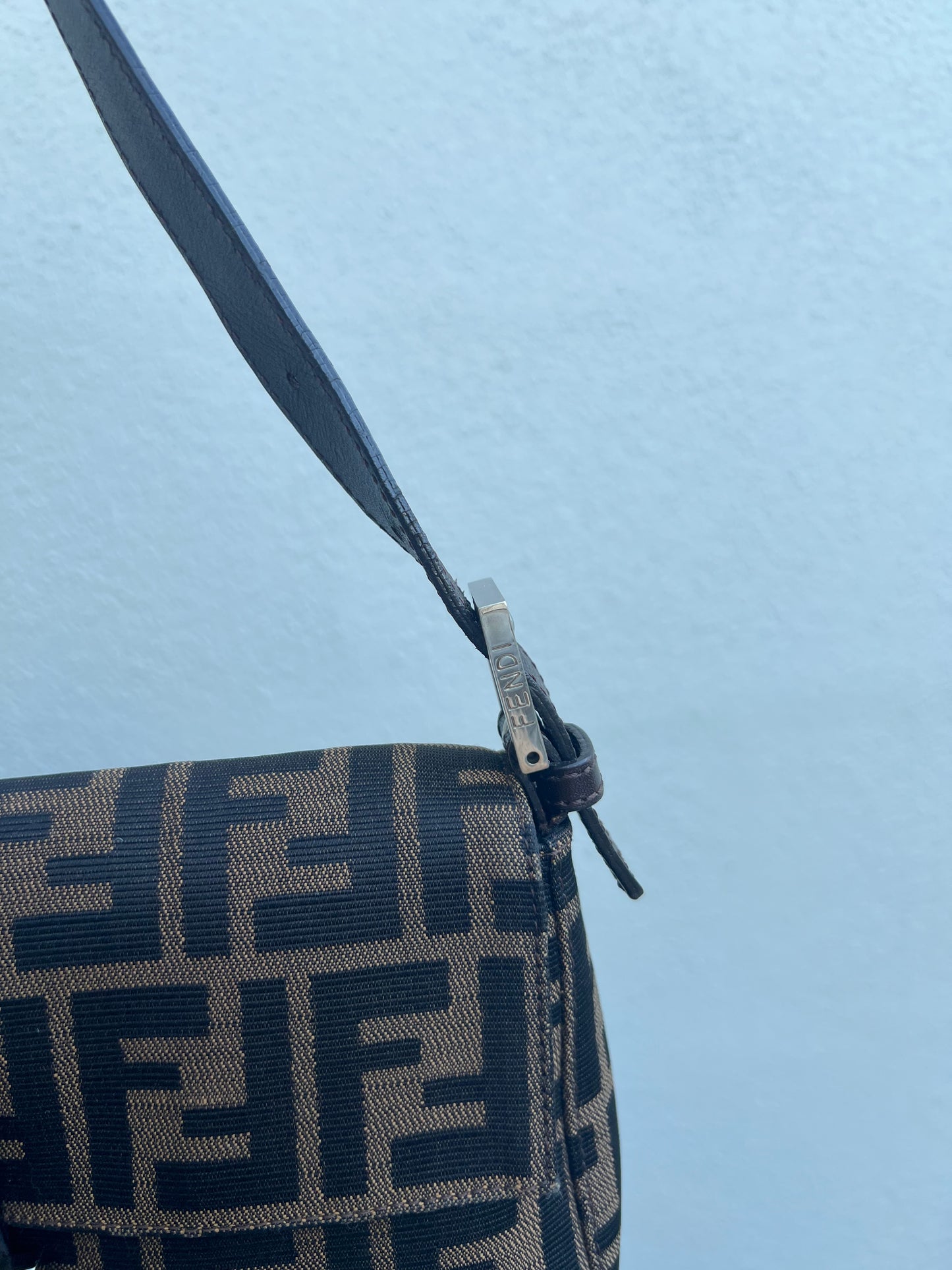 Pre-loved Fendi Vintage Zucca Baguette Handbag