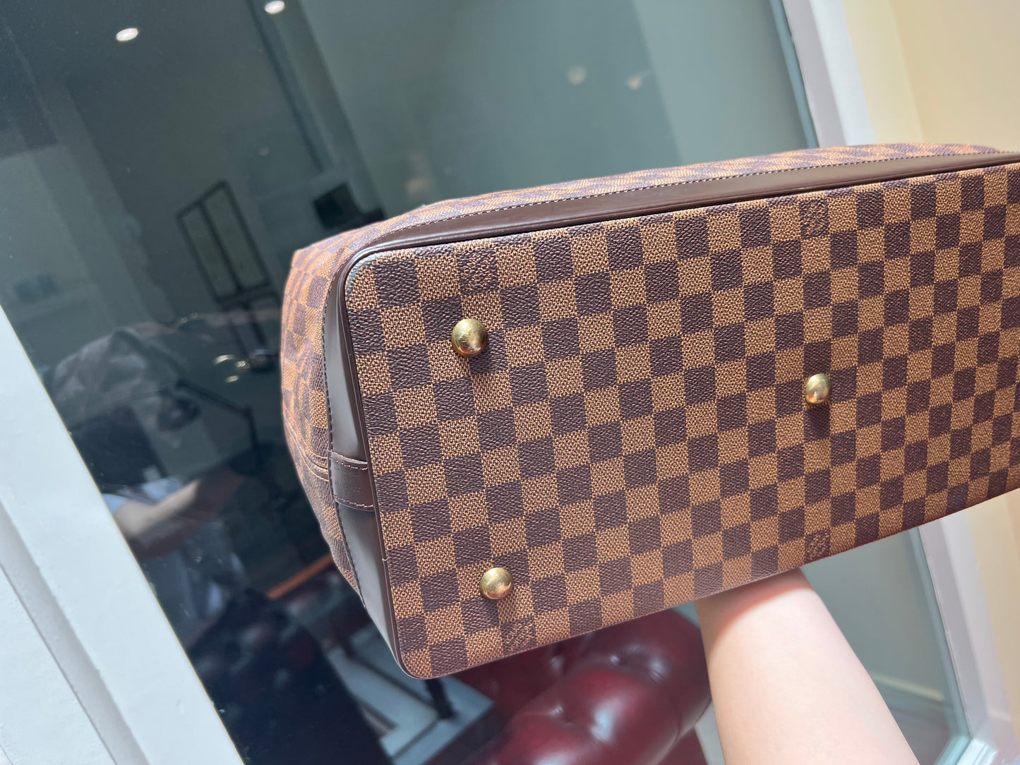 Pre-loved Louis Vuitton Damier Ebène West End Two-way Bag 1998