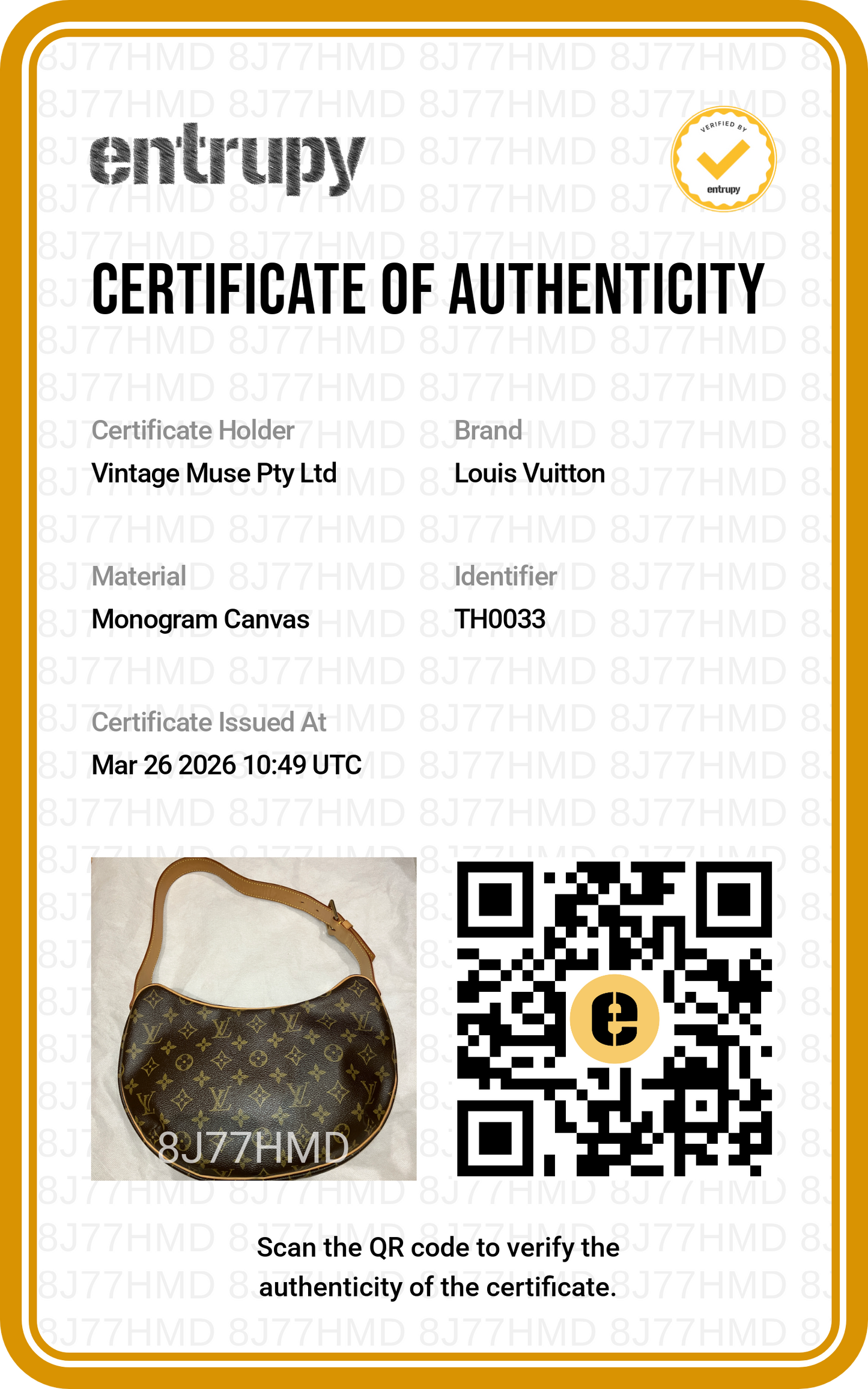 Pre-owned Louis Vuitton Croissant MM Shoulder Bag Monogram Brown
