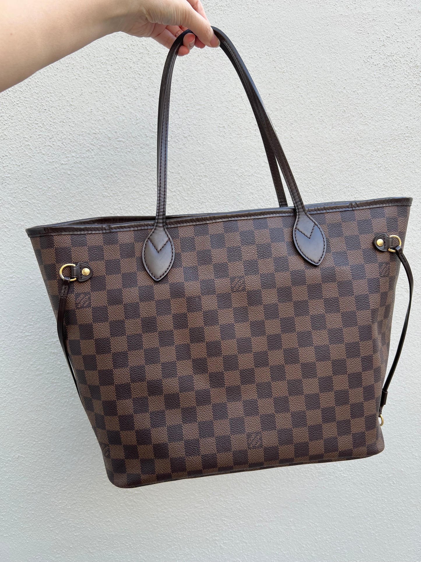 Pre-loved Louis Vuitton Neverfull MM Damier Ebene Tote Bag 2010