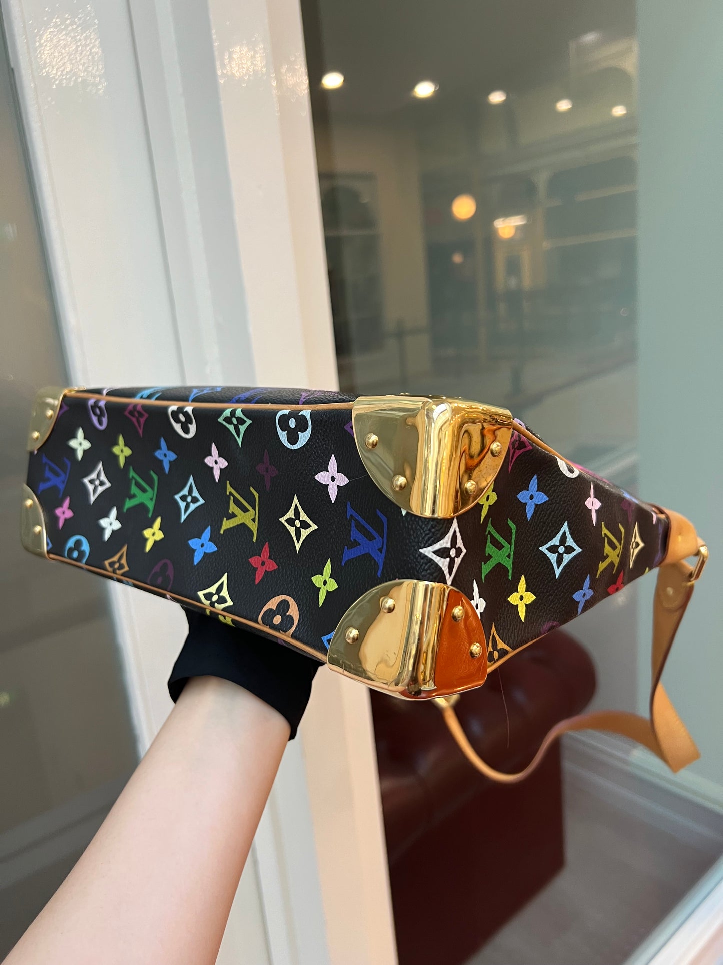 Pre-loved Louis Vuitton x Murakami Limited Edition Monogram Multicolor Boulogne Bag