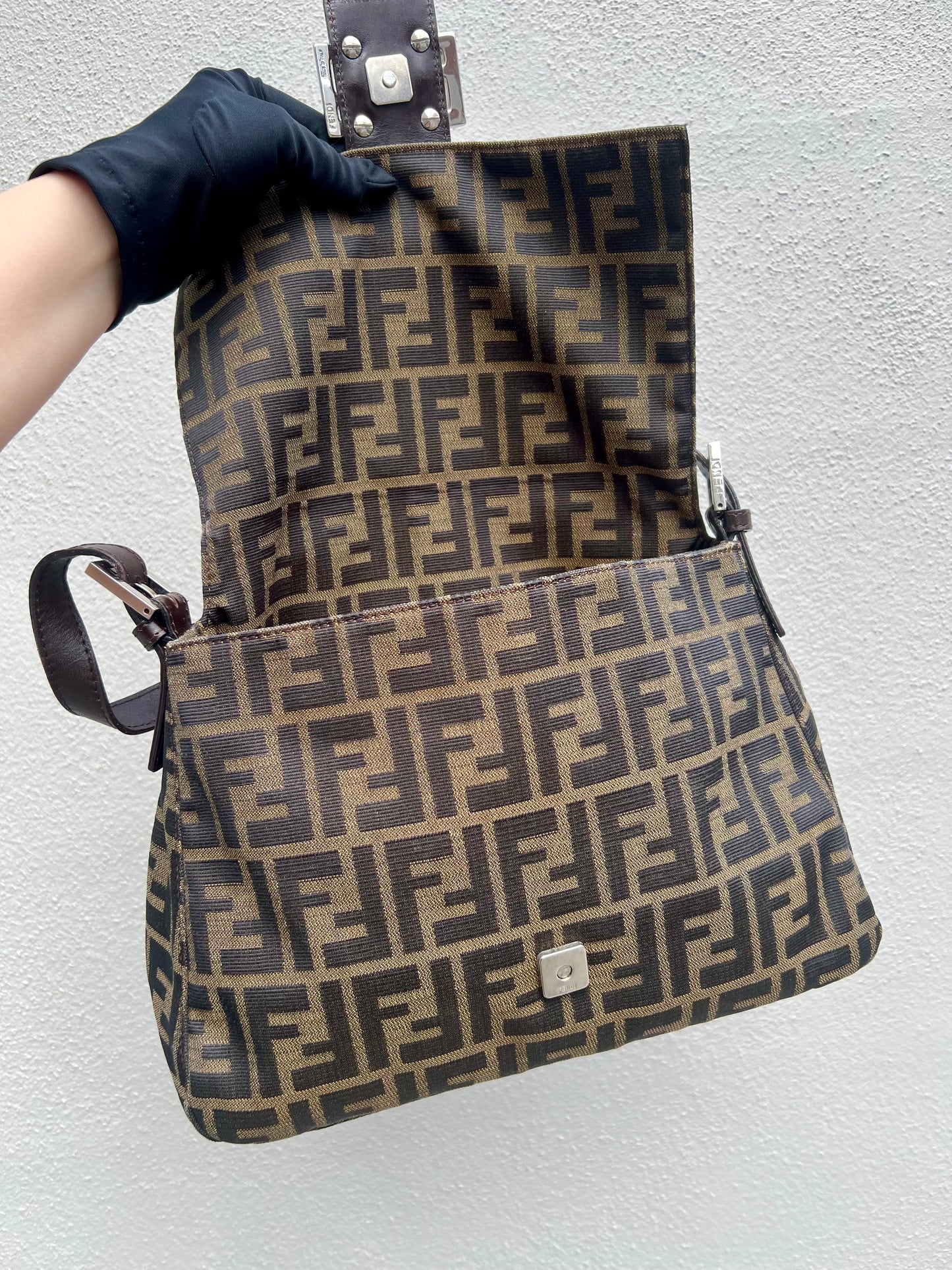 Pre-loved Fendi Vintage Zucca Mamma Handbag